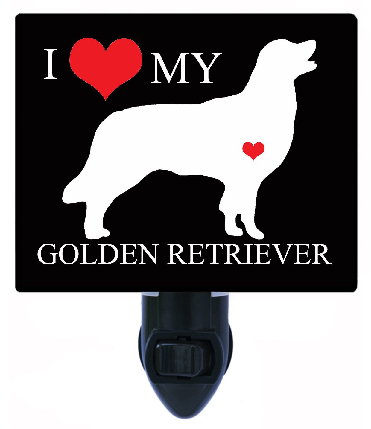 Heart My Golden Retriever LED Night Light - Cute Dog Lover's Night Light with Soft Glow for Bedroom, Nursery, or Hallway - Perfect Pet Memorial Gift for Dog Owners