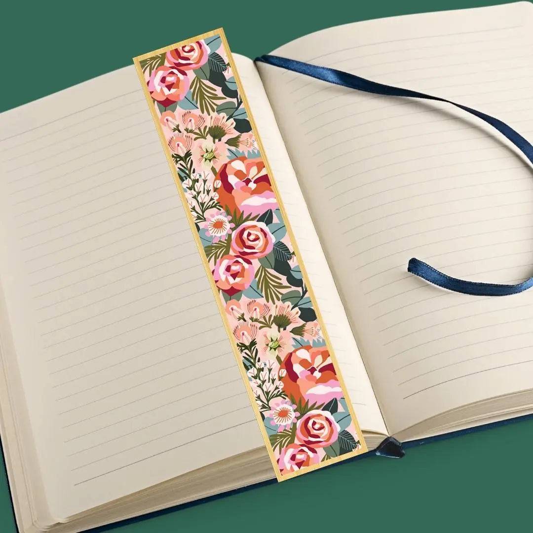 Blush Peonies & Roses Australian Wooden Bookmark - Handmade Floral Bookmark for Women, Perfect Gift for Book Lovers, Readers & Writers - Ideal for Reading, Journaling & Bible Study