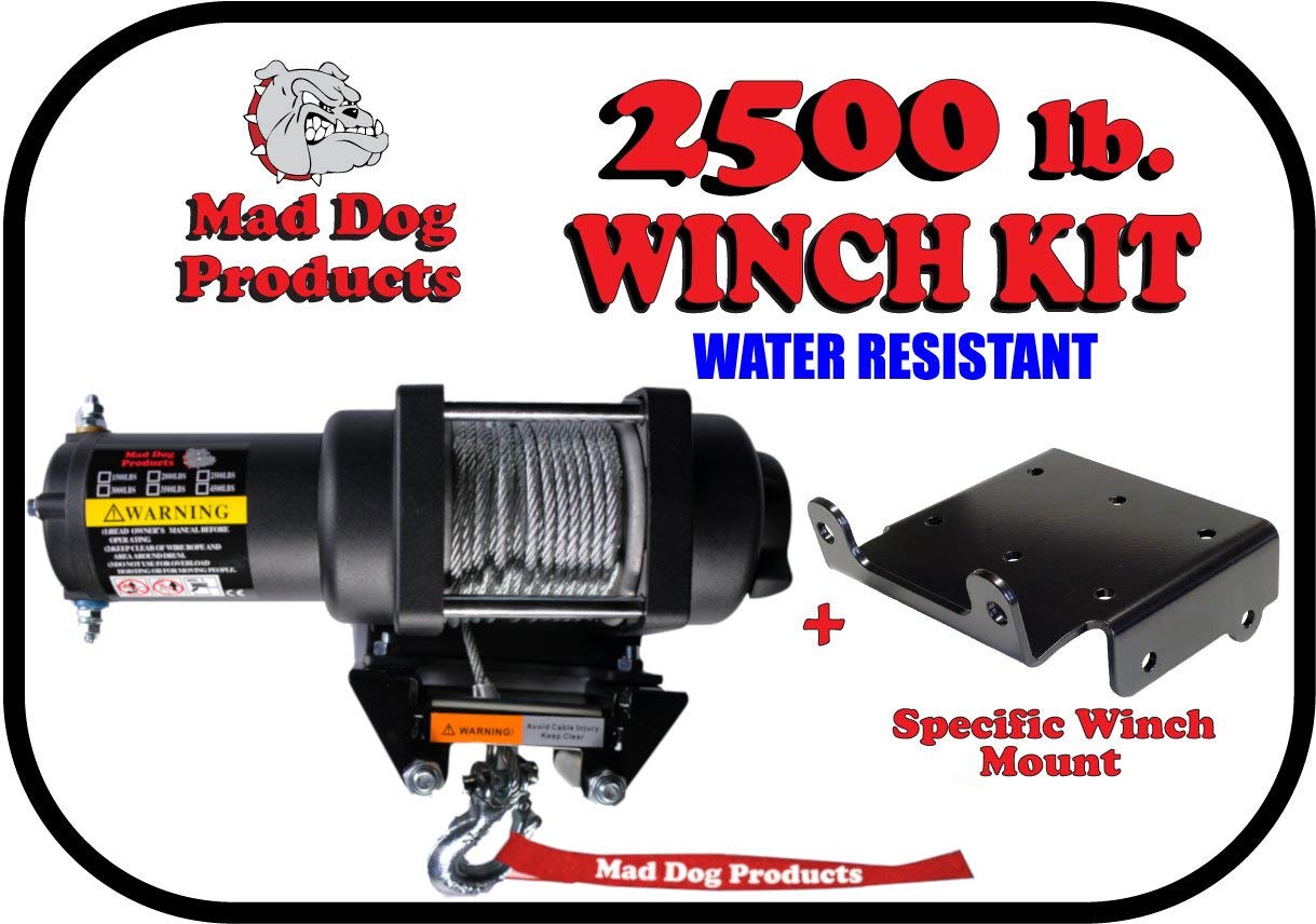 Mad Dog 2500lb Winch Mount Combo for Textron 500 Alterra (2018) - Heavy Duty Off-Road Recovery & Towing Accessories for ATV/UTV Adventures