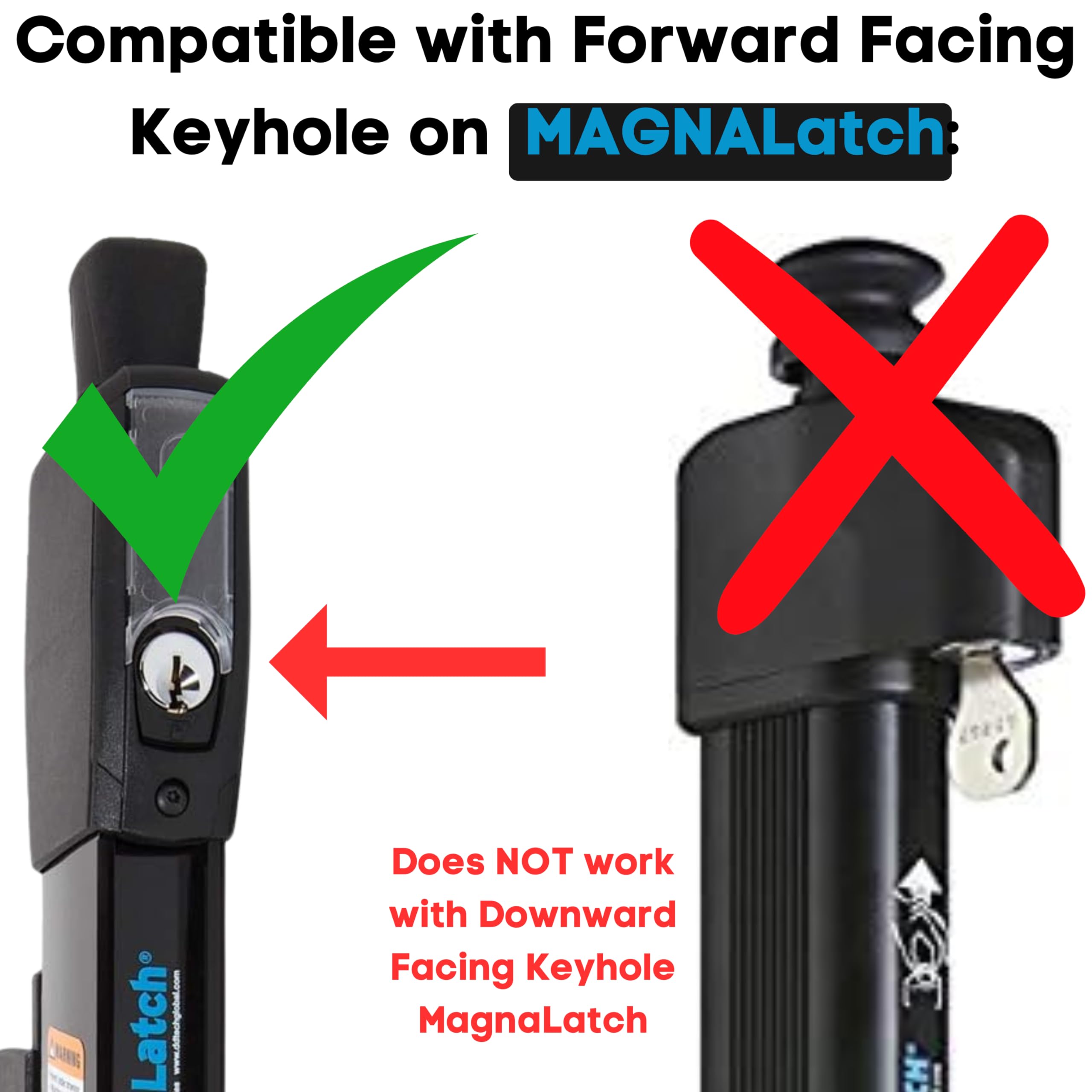 Magna Latch Series 3 Replacement Key 313131 for Magna-Latch & Lokklatch Pool Gate Locks - Forward Facing Keyhole (New Style) - Includes Robby's Cloud Key Float Keychain (1 Pack) - Perfect for Pool Safety, Backyard Security and Childproof Gate Access