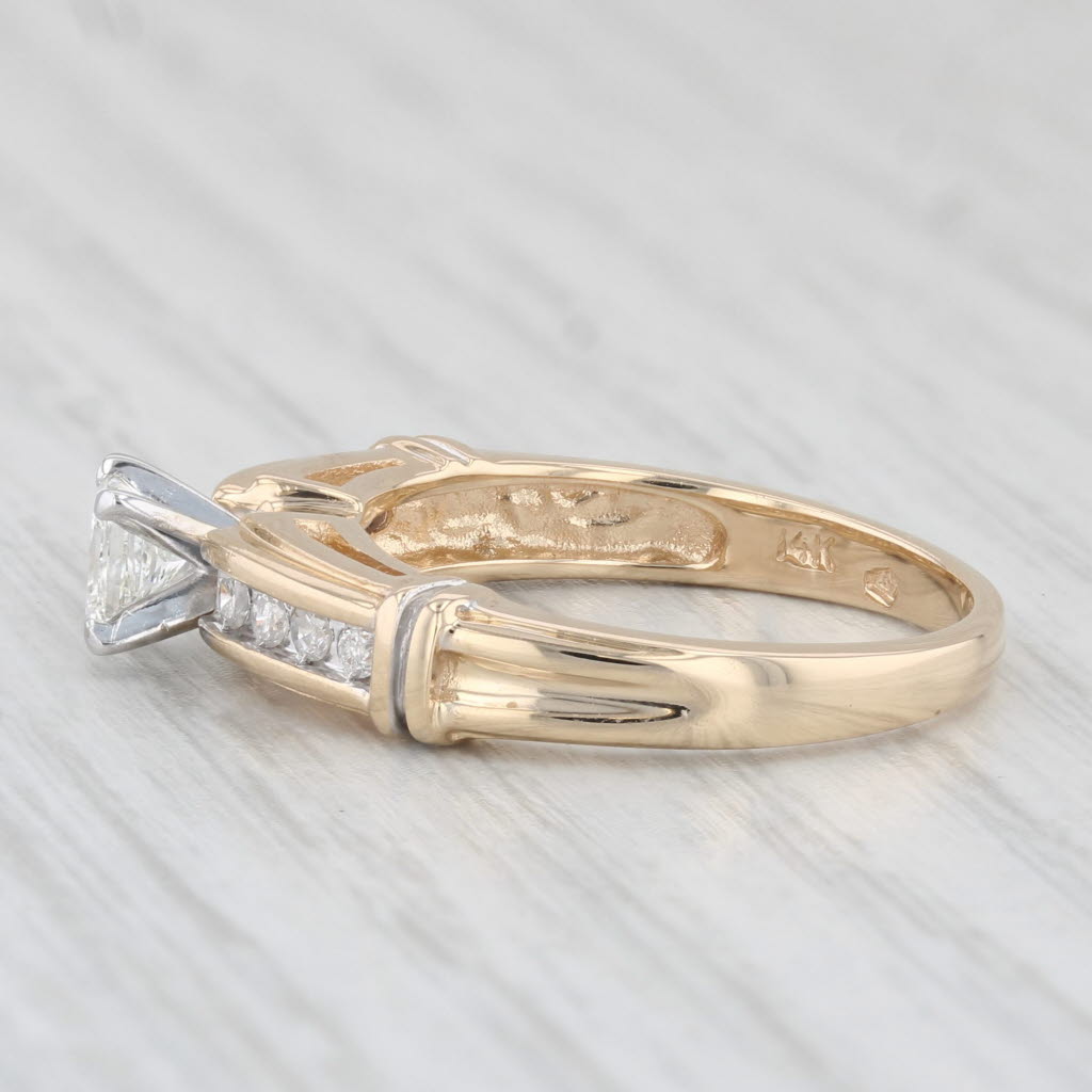0.47ctw Princess Cut Diamond Engagement Ring - 14K Yellow Gold, Size 7 - Perfect for Proposals, Anniversaries & Romantic Occasions