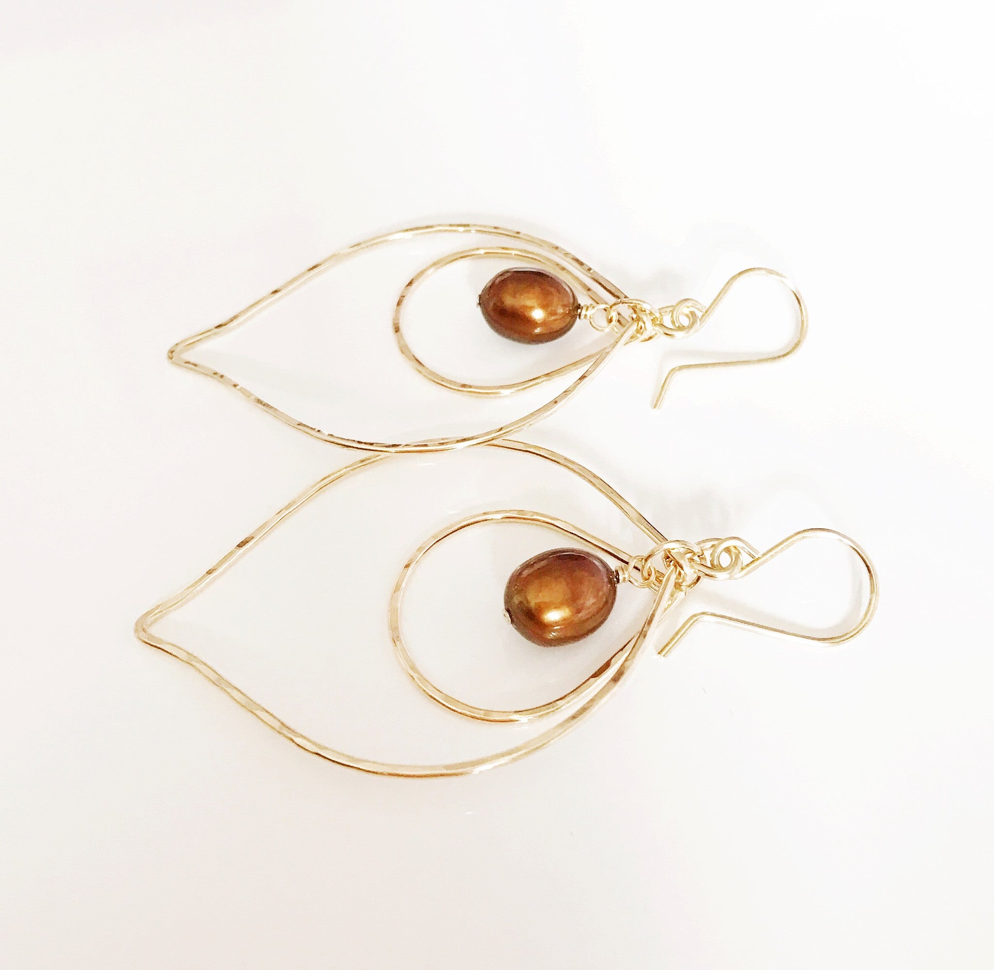 E339 Chocolate Pearl Earrings for Women - Elegant Dangle Earrings for Party, Wedding & Everyday Wear