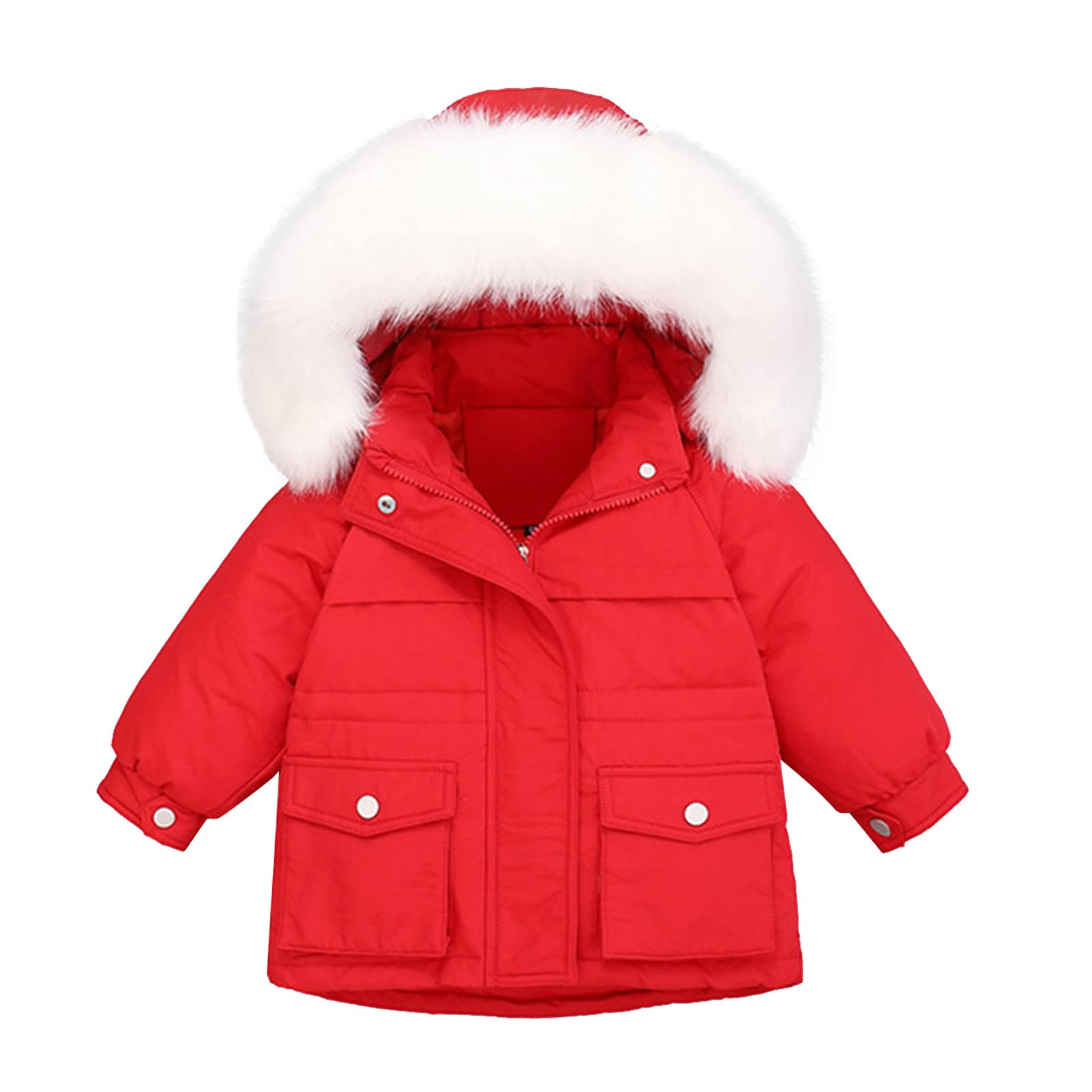 Baby Girls & Boys Winter Thick Warm Hooded Down Coat Snowsuit Set - Waterproof Insulated Puffer Jacket & Jumpsuit for Cold Weather - Perfect for Snow Play, Outdoor Activities & Winter Adventures