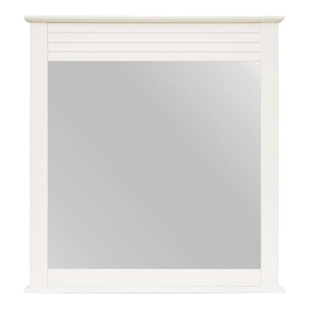 Antique White Coastal Wood Mirror - Vintage Beach Decor for Home, Bathroom & Bedroom | Perfect for Coastal, Farmhouse & Boho Style Interiors