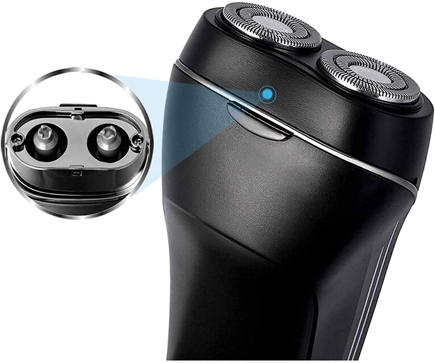 Men's Electric Shaver - Waterproof Wet/Dry Rotary Razor with Double Ring Blade for Travel & Daily Use | Smooth Shaving at Home, Gym or Business Trips