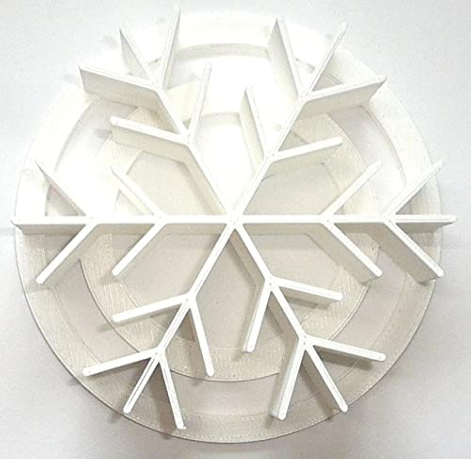 Authentic Snowflake Design Concha Cutter - Mexican Sweet Bread Stamp - Made in USA (PR4396, White) | Perfect for Pan Dulce, Conchas, and Traditional Mexican Pastries