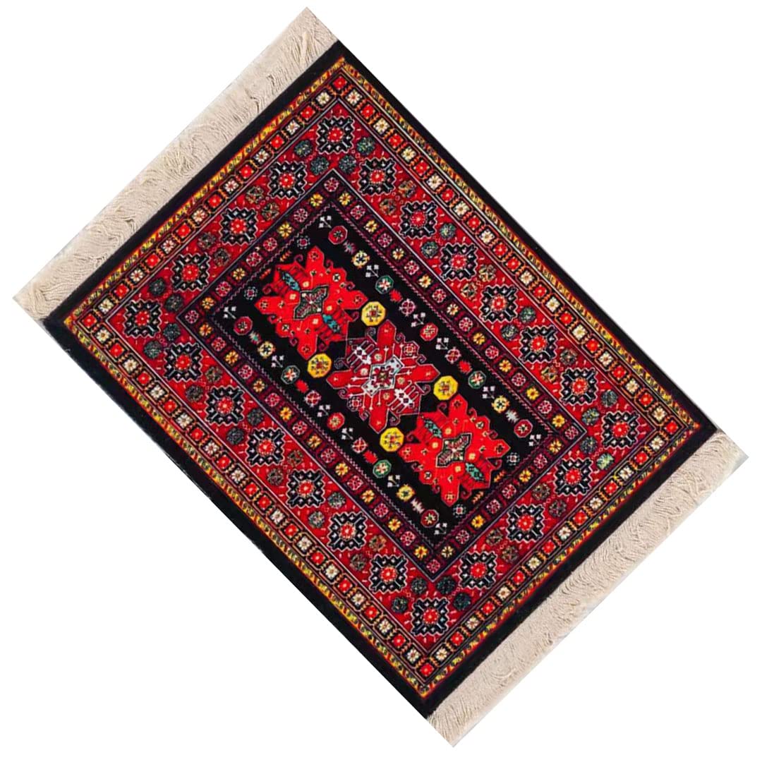 Premium Oriental Carpet Mouse Pad - Non-Slip Wireless Mouse Mat for Desk, Gaming & Office Use - Stylish Table Decor for Home & Workspace