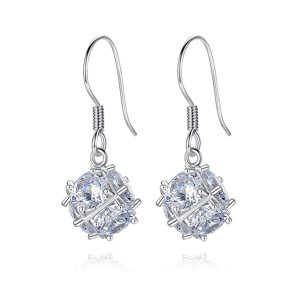 Boho Jewelry for Women - Elegant Round Zircon Stud Earrings with Inlaid Design | Perfect for Everyday Wear, Parties & Special Occasions