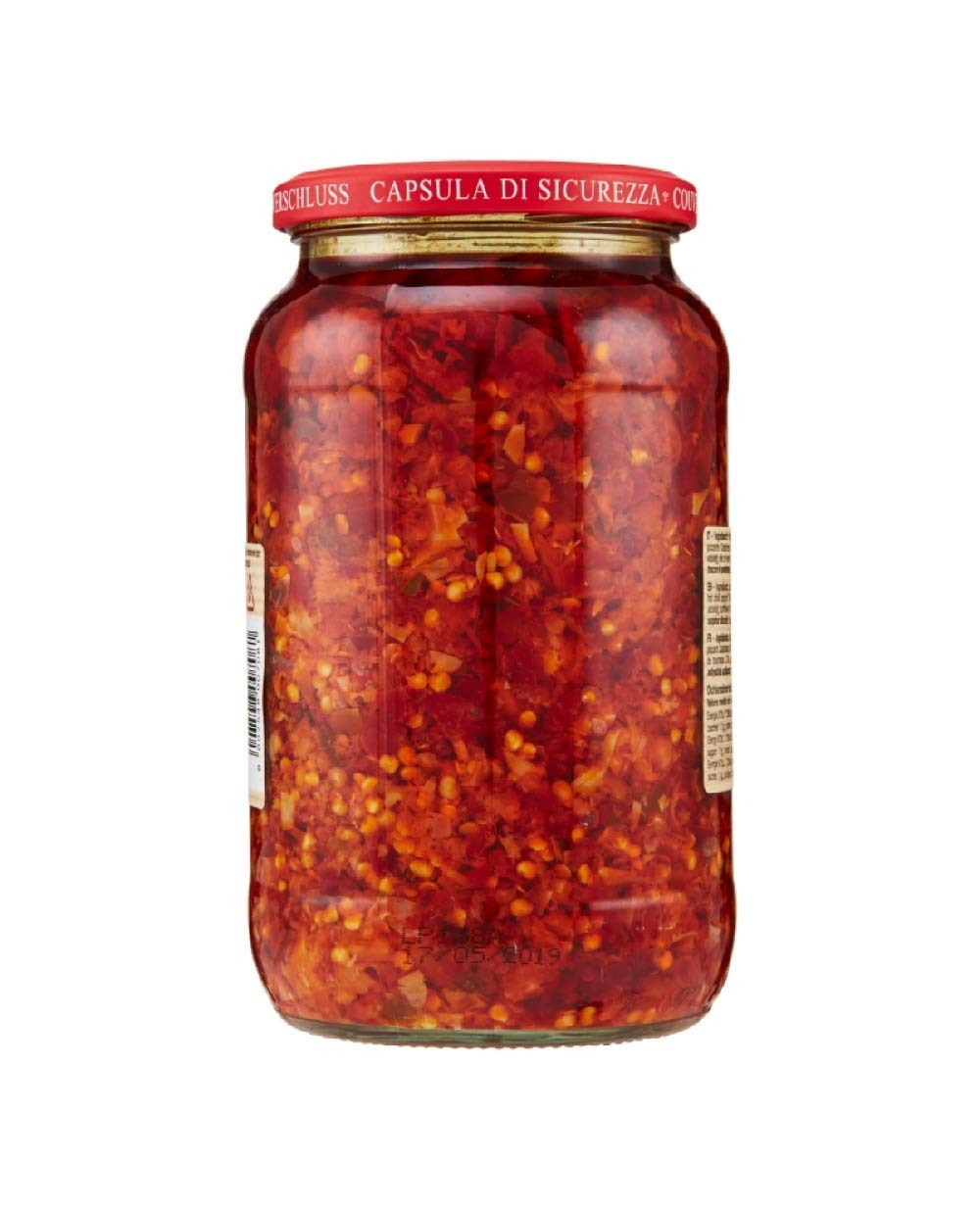 Delizie di Calabria Bomba Calabrese Hot Chili Pepper Spread 33.5oz (950g) – Perfect for Pasta, Pizza, Sandwiches & Charcuterie Boards