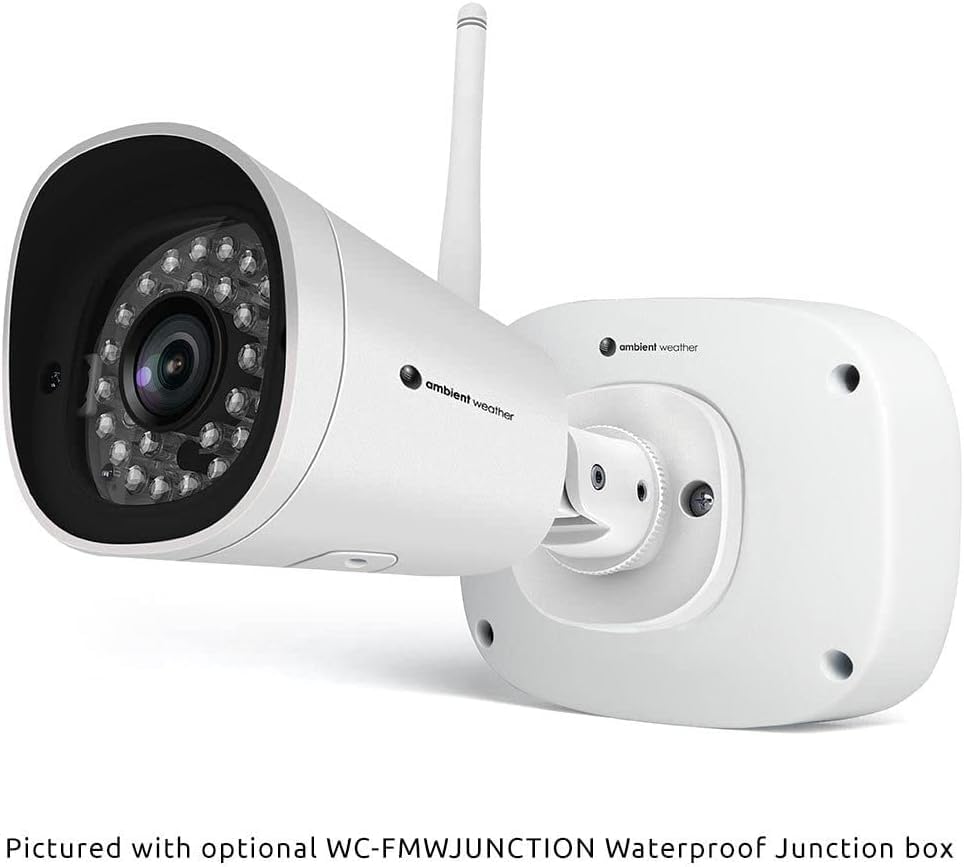 Ambient Weather Network Outdoor Wi-Fi Weather Camera with HD Video - Monitor Your Garden, Pool & Backyard in Real Time | Weatherproof Security Camera for Home & Business Use