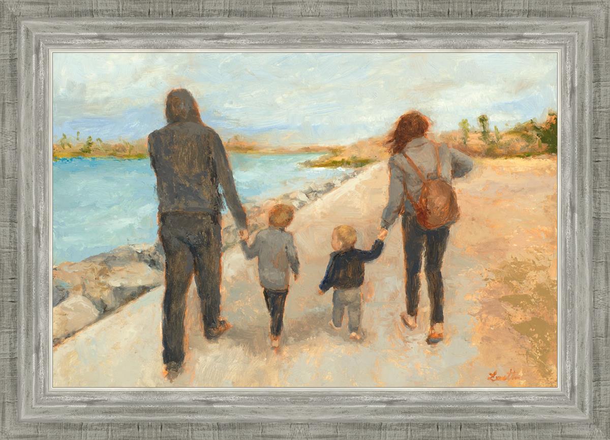 Family Walk On The Beach - Comfortable & Stylish Beach Sandals for Women, Men and Kids | Perfect for Summer Vacations, Seaside Strolls and Outdoor Adventures