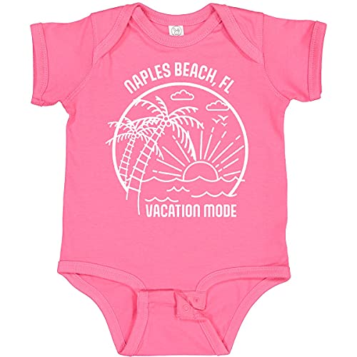 Inktastic Summer Vacation Mode Naples Beach Florida Baby Bodysuit - Cute Florida Beach Outfit for Infants & Toddlers - Perfect for Family Vacations, Beach Trips & Photo Shoots