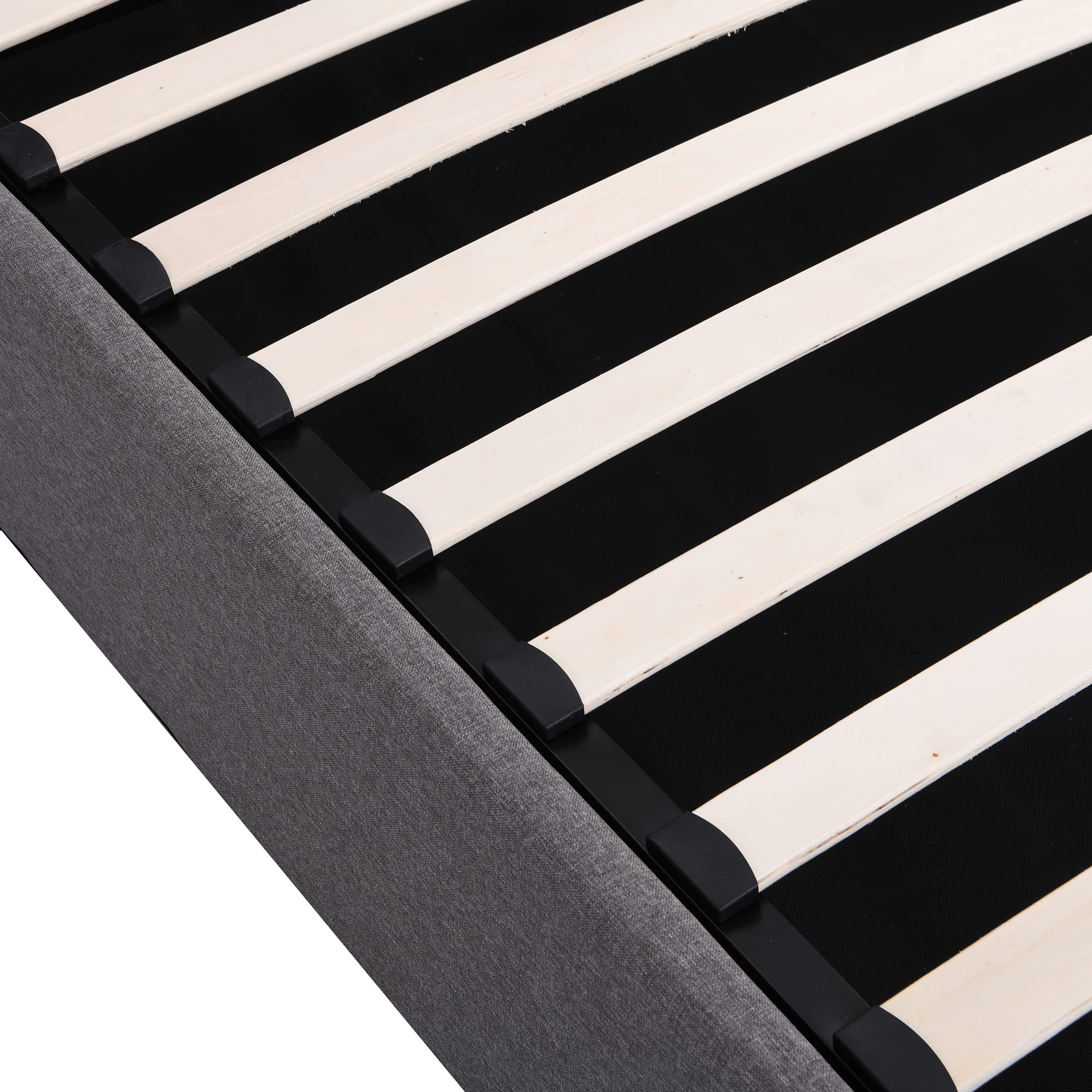 Merax Queen Size Upholstered Platform Bed with Storage - Hydraulic Lift System, Headboard & Gas Lift Storage - Grey Upholstered Bed Frame for Master Bedroom, Guest Room or Small Space Organization