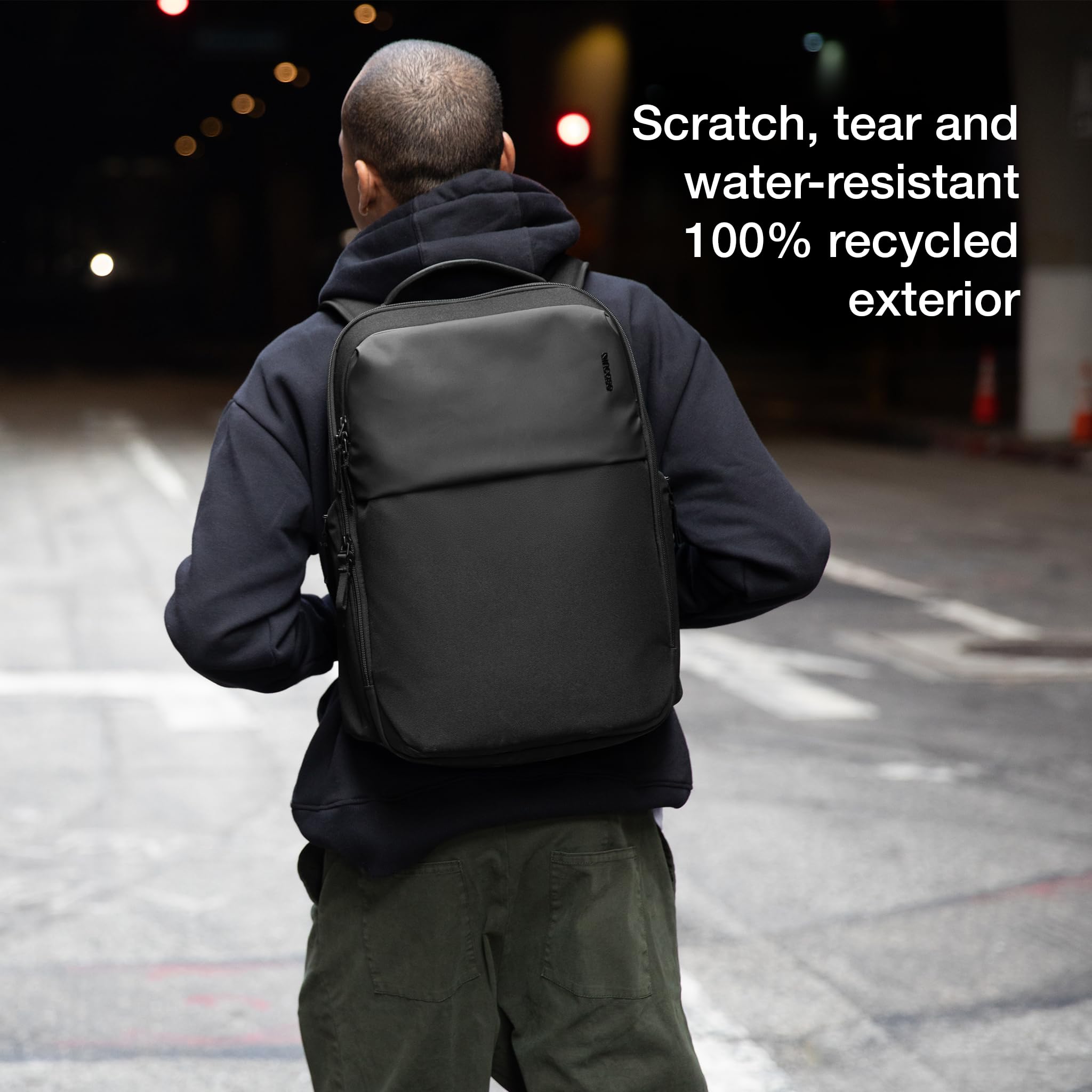 Incase A.R.C. Daypack - Lightweight 16 Inch Laptop Backpack for MacBook & iPad, Durable Tech Bag with Versatile Carry On Design (Black) - Perfect for Work, Travel & Daily Commute