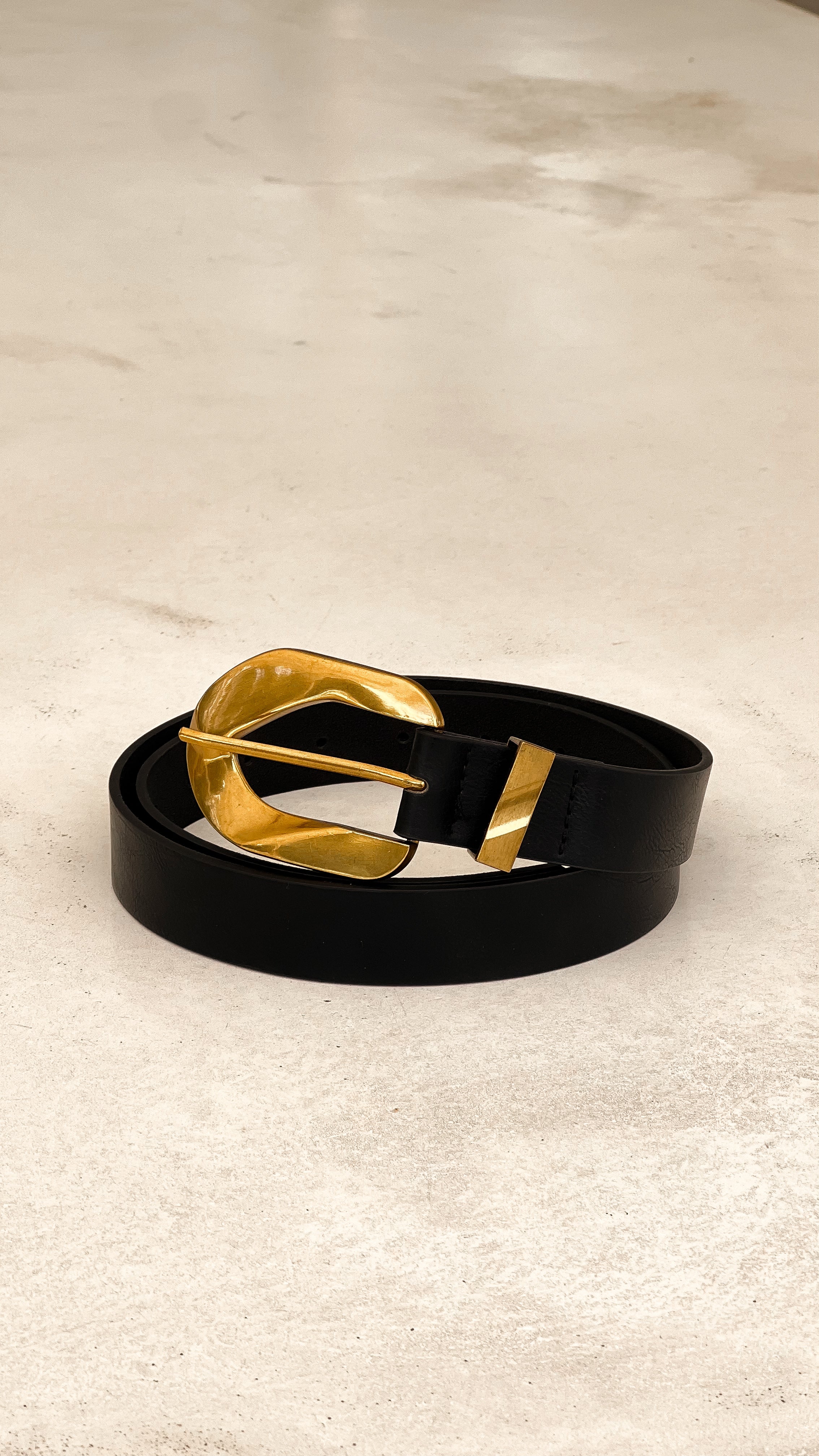 Jace Belt for Men - Premium Black & Gold Leather Belt - Stylish Dress & Casual Belt for Office, Wedding & Everyday Wear