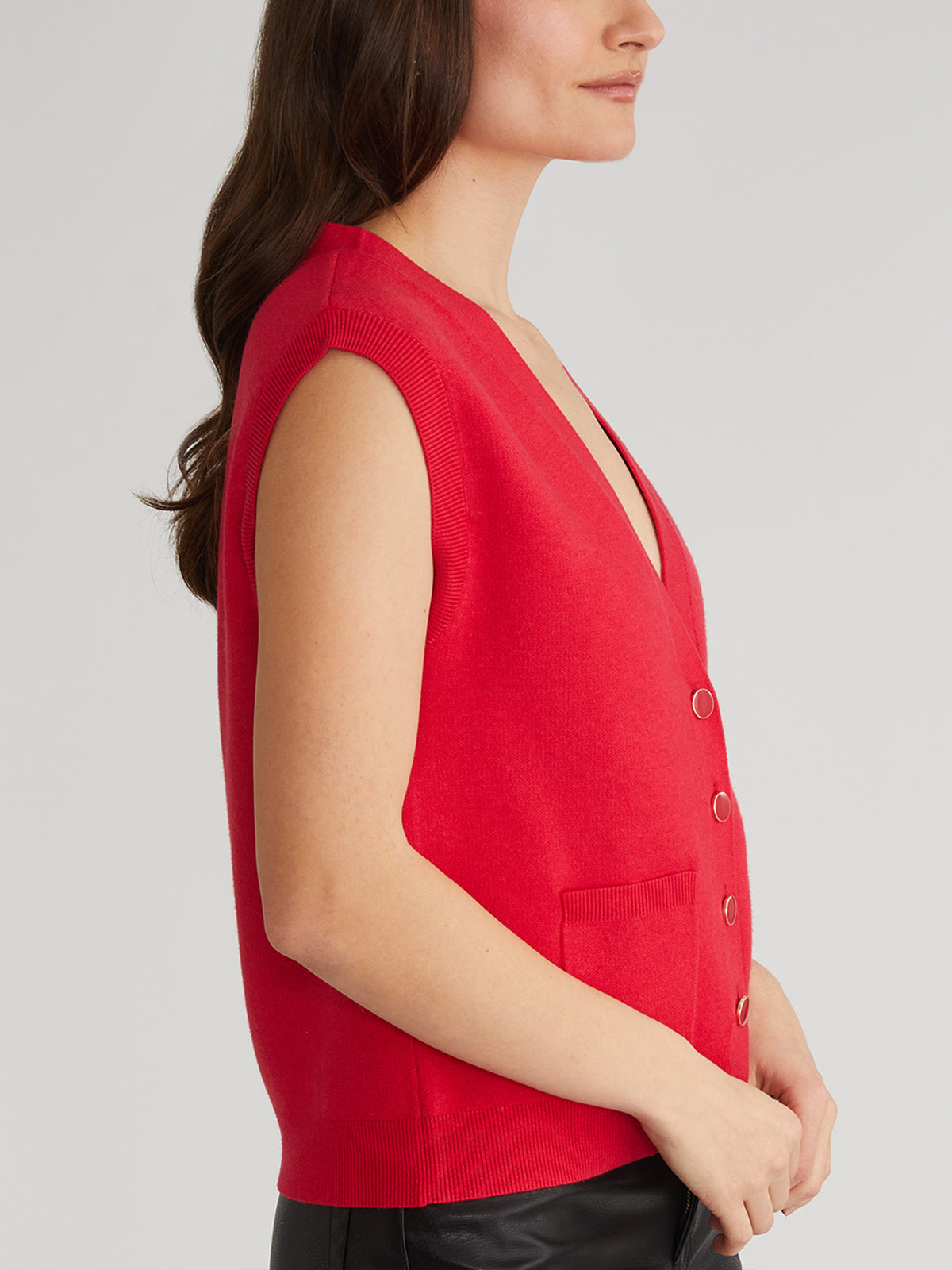 Jessica Women's Stylish Button Front Vest - Casual & Chic Layering Piece for Fall & Winter Outfits | Perfect for Office, Travel & Outdoor Activities