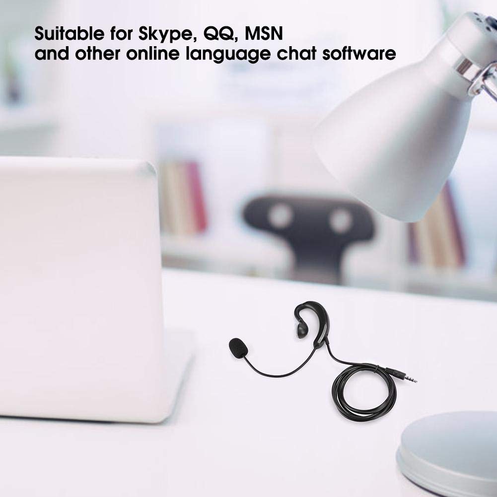 Earhook Microphone with Noise Cancelling - Mobile Phone Headset for Tablet, Conference Calls, Gaming & Chatting | Perfect for Online Meetings, Streaming & Remote Work