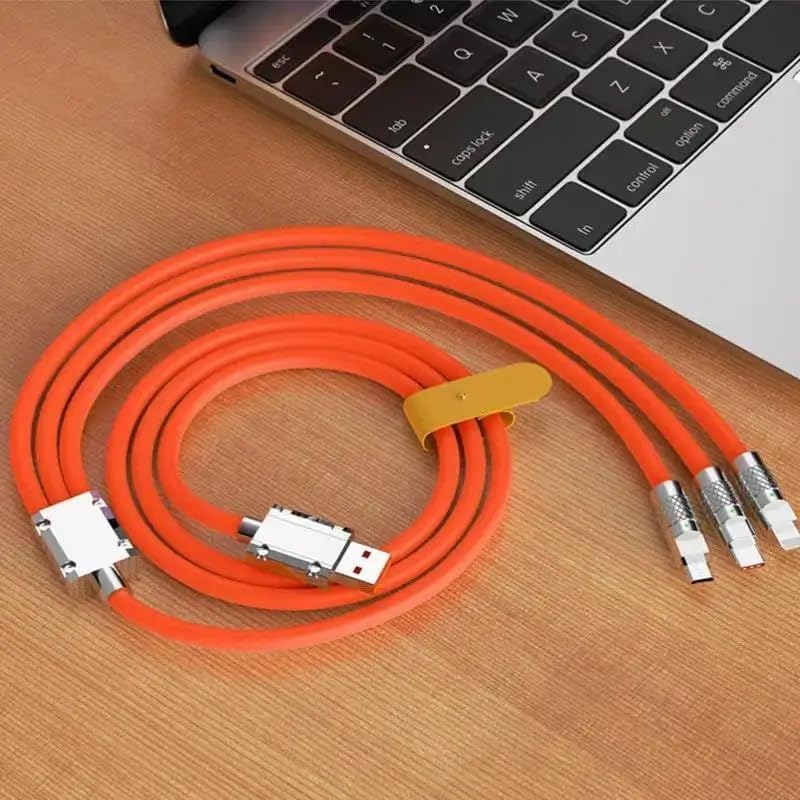 ALI SHIPPING Ultra-Durable 120W Fast Charging Cable - USB-C & Micro USB Connectors for Multiple Devices | Perfect for Travel, Home & Office Charging