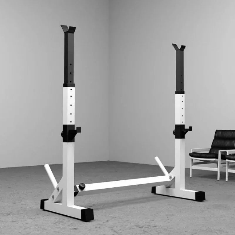 Heavy Duty One Piece Barbell Squat Rack Stand - Steel Weight Lifting Equipment for Home Gym & CrossFit Training - Perfect for Powerlifting, Strength Training & Fitness Workouts