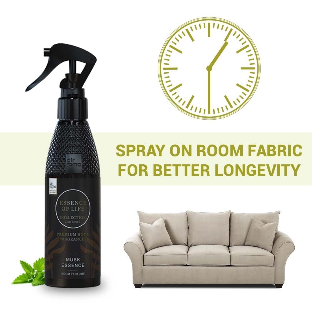 Premium AIR-ROMA Musk Essence Air Freshener Spray - Long-Lasting Fragrance for Home, Car & Office (200ml) - Eliminate Odors & Refresh Spaces Instantly