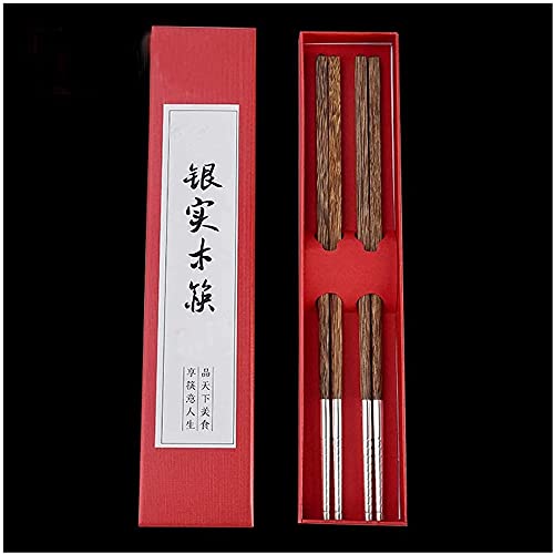 Reusable Wooden Chopsticks Set - Korean Japanese Style for Sushi Noodles