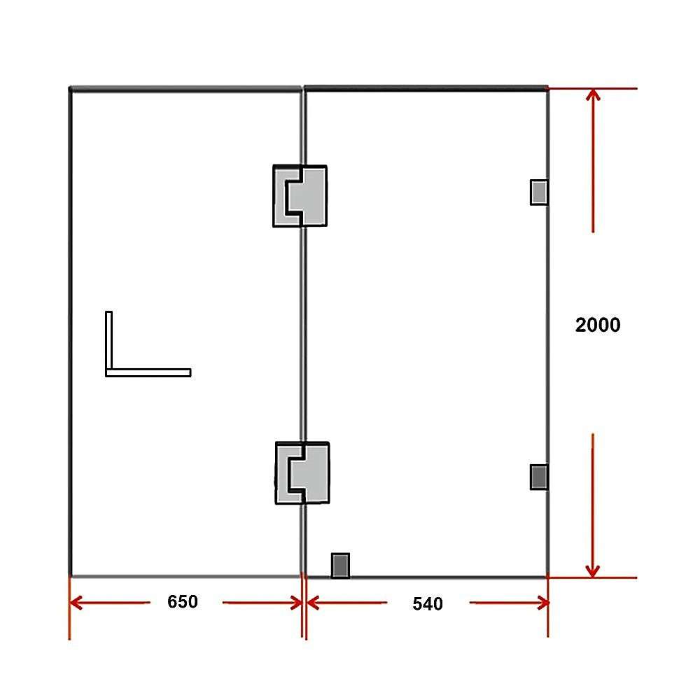 10mm Frameless Shower Screen 120x200cm - Wall to Wall Bathroom Glass Enclosure by Della Francesca | Perfect for Modern Walk-in Showers and Spa Bathrooms