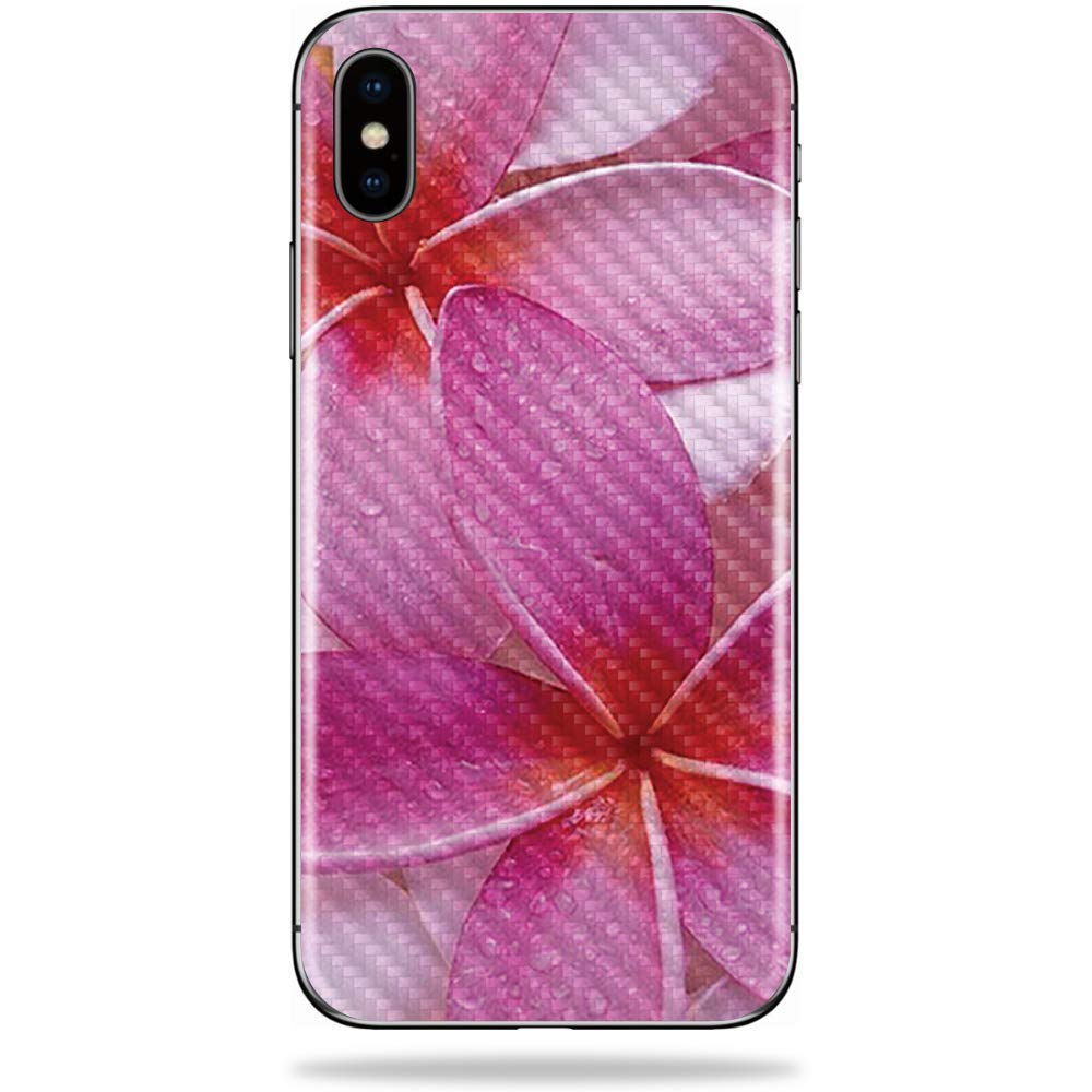 MightySkins Carbon Fiber Skin for Apple iPhone X - Floral Design | Protective & Durable Textured Cover | Easy to Apply & Remove | Made in USA | Perfect for Daily Use, Travel & Style Protection