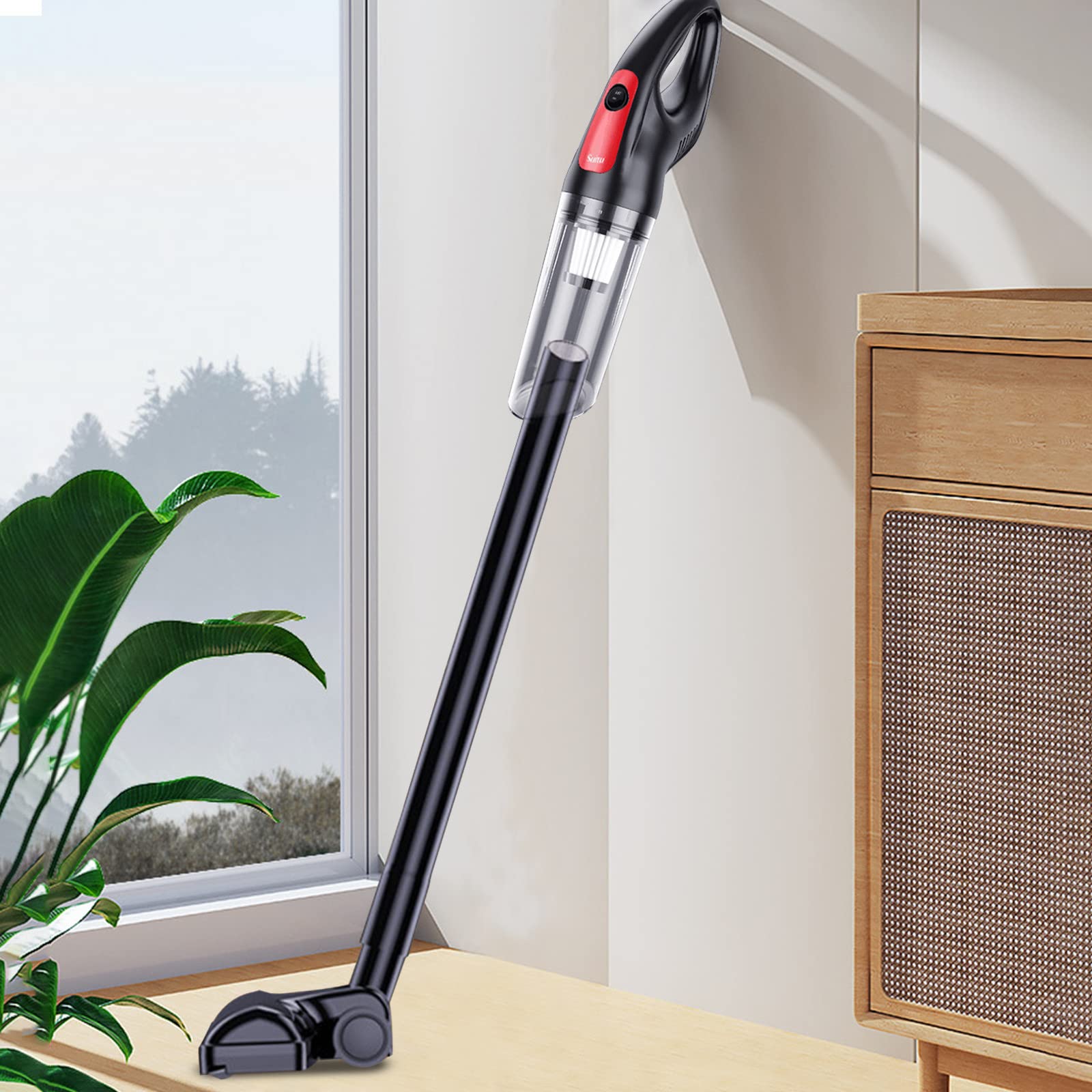 MIS1950s Cordless Vacuum Cleaner - 12KPa Powerful Suction, 120W Brushless Motor, 30min Runtime, LED Display, Lightweight Handheld for Hard Floors & Carpets - Ideal for Pet Hair Removal, Home Cleaning & Quick Pickup - Standard Black
