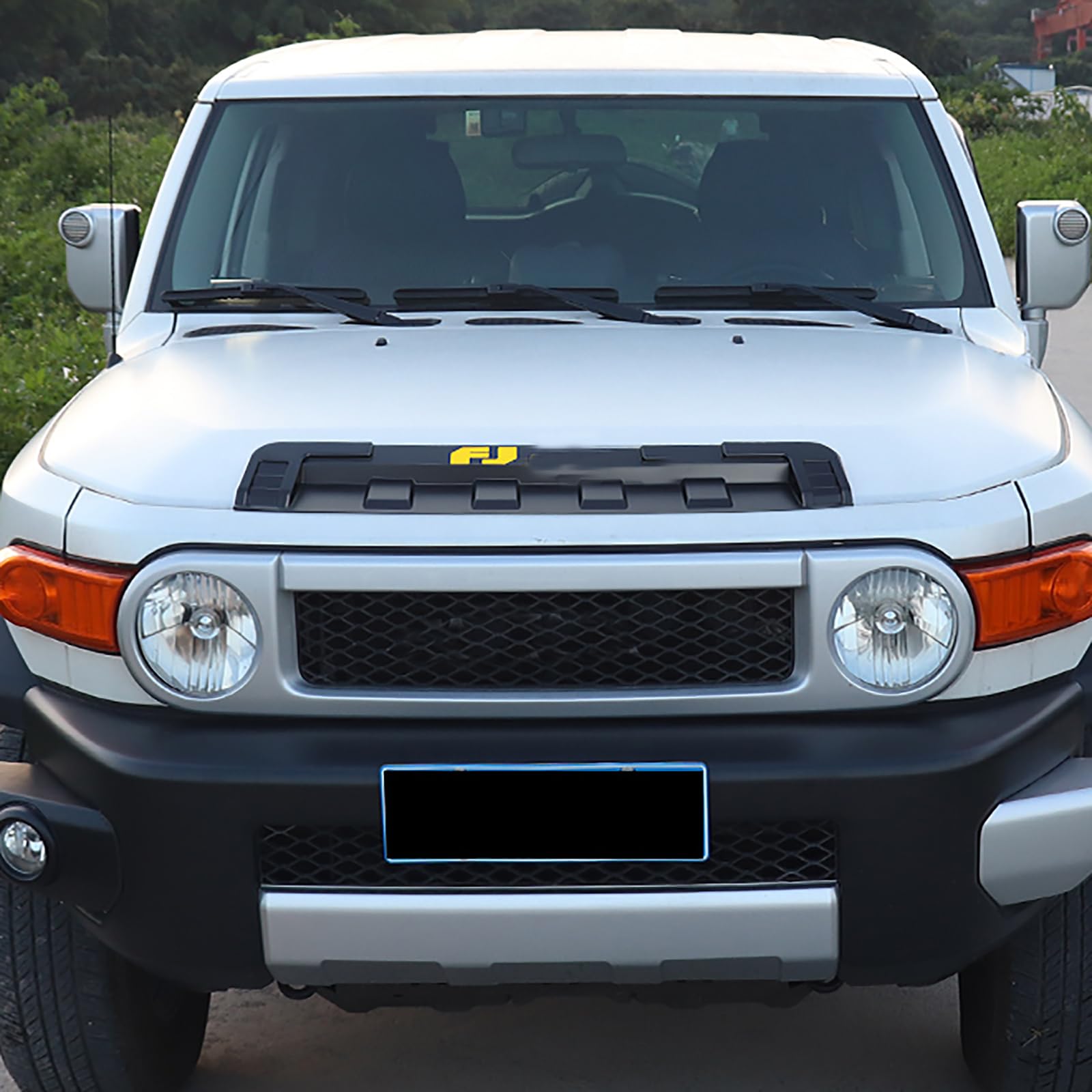 2007-2021 Toyota FJ Cruiser Front Hood Bonnet Trim Grill Cover - Red (No Lamp Included) | Perfect for Off-Roading & Car Customization