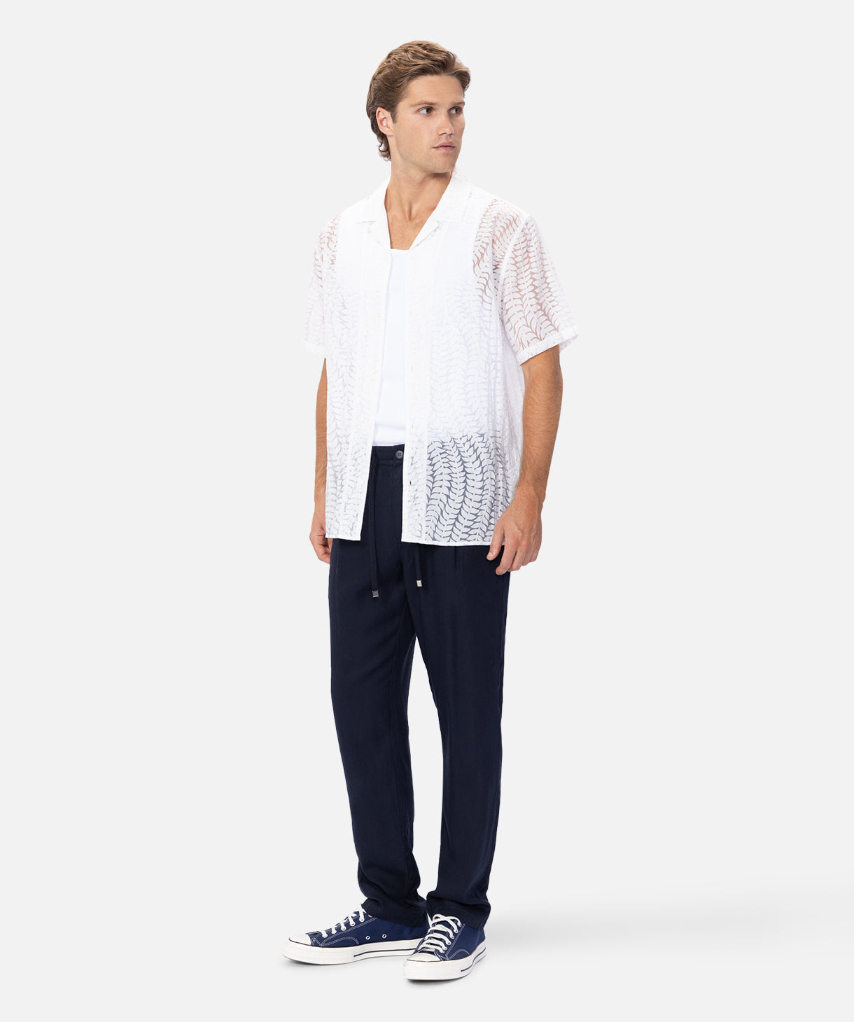 The Sivani Short Sleeve Shirt for Men - Classic White Cotton Casual Button Down Shirt | Perfect for Office, Business Casual & Summer Outfits