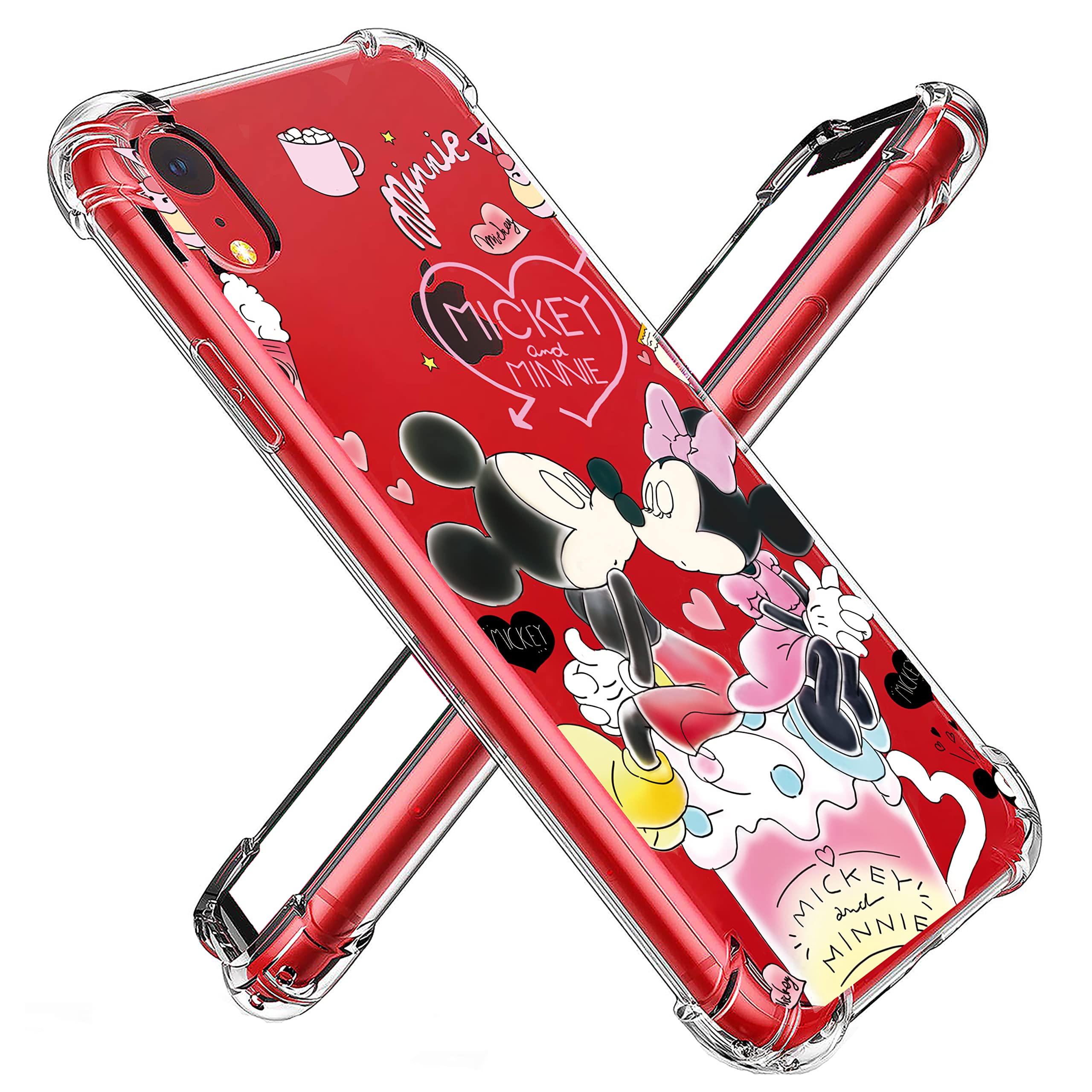 **Oqplog Heart Miie Mkey TPU Case for iPhone XR - Cute Cartoon Clear Soft Shell Cover for Girls, Boys, Kids & Teens | Kawaii Funny Cool Unique Design | Perfect for School, Travel & Everyday Use**