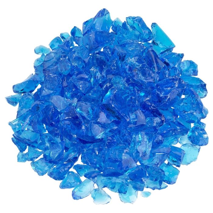 Premium American Fire Glass - Medium Size 10 lb. Jar for Gas Fire Pits & Outdoor Fireplaces - Decorative Fireplace Rocks for Patio, Backyard & Landscaping