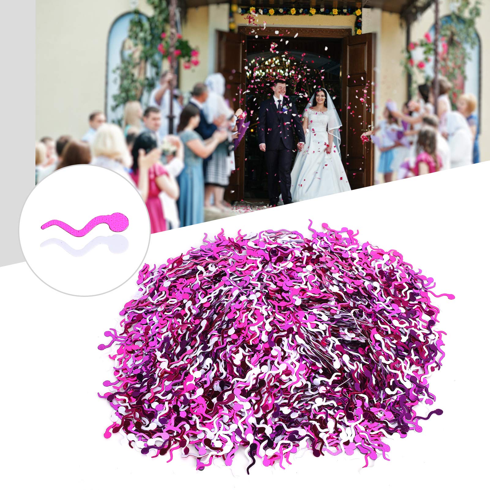 Tadpole-Shaped Table Confetti Decorations for Bath Parties, Weddings & Happy Celebrations – Perfect for Party Supplies, Surprise Events & Festive Scenes
