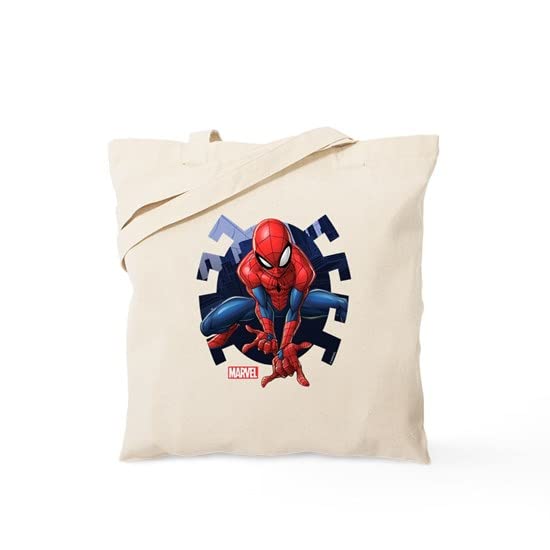 Spider-Man Black Mask Tote Bag - Natural Canvas Reusable Shopping Bag for Groceries, Beach & Everyday Use | Marvel Superhero Gift