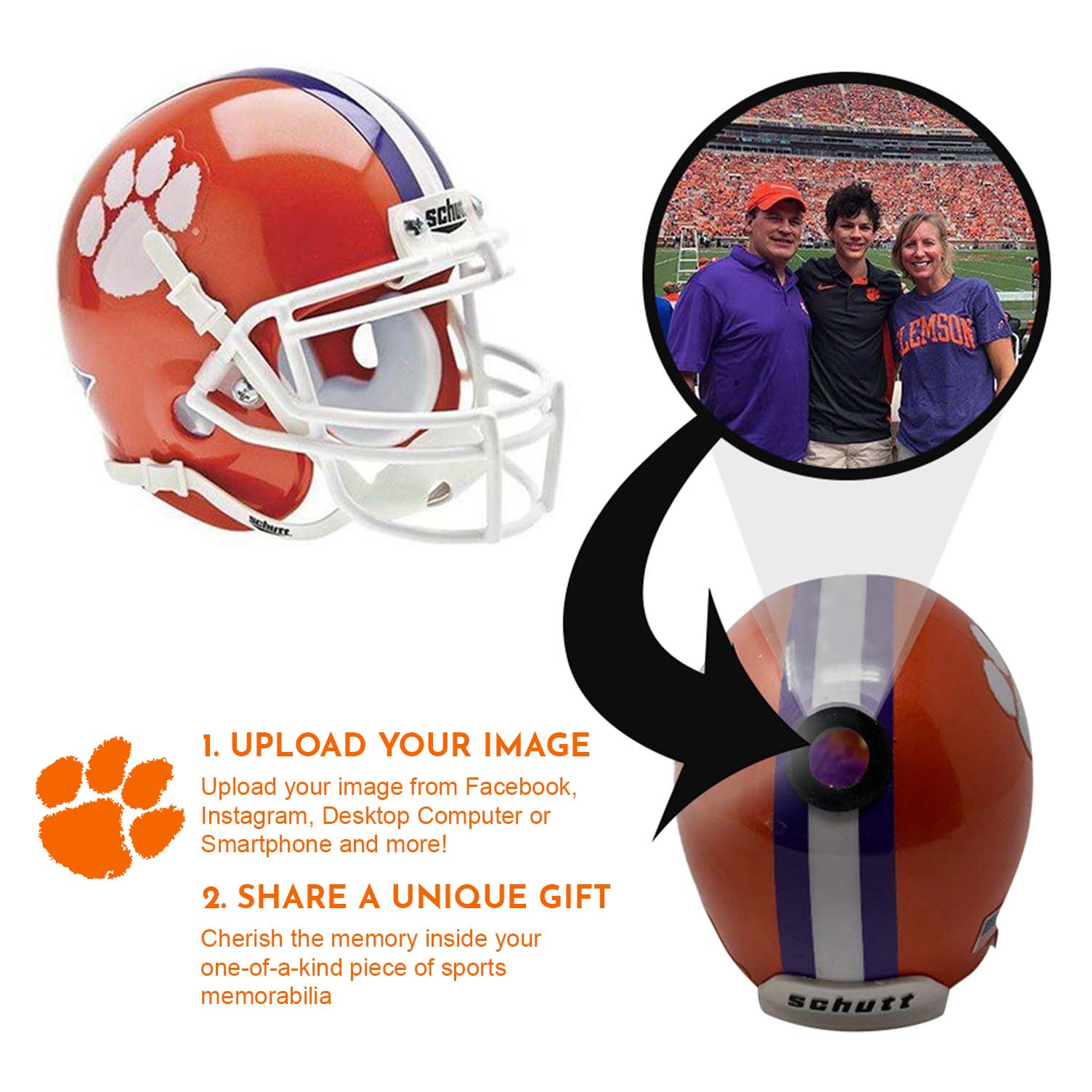 Clemson Tigers College Football Collectible Mini Helmet - Officially Licensed NCAA Replica - FANZ Collectibles - Perfect for Display, Gifts, and Game Day Decor