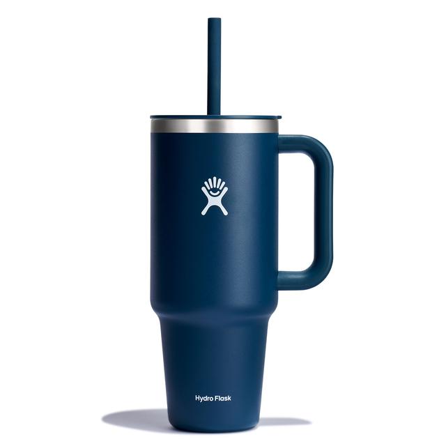 40oz Stainless Steel Insulated Travel Tumbler with Lid & Straw - Keeps Drinks Hot/Cold for Hours - Perfect for Camping, Hiking, Gym & Office Use