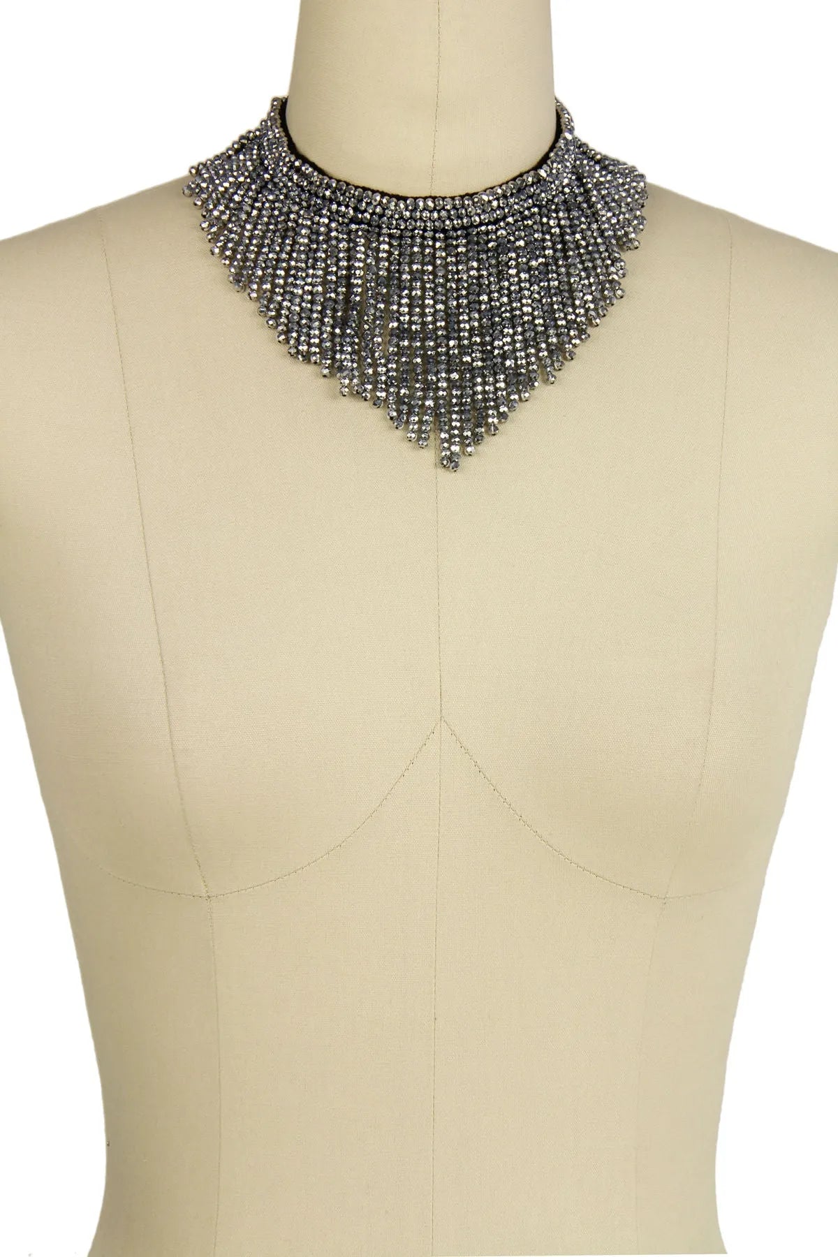 Elegant Silver Beaded Choker Necklace for Women - Perfect for Parties, Weddings & Everyday Fashion Accessories
