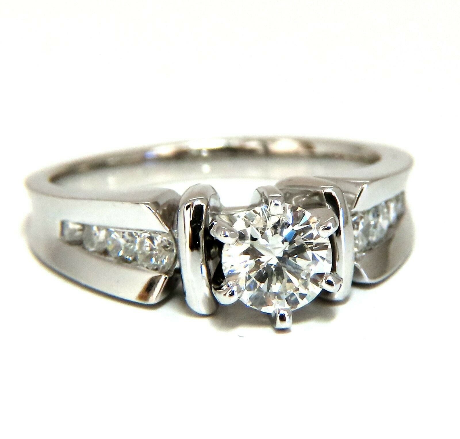 0.87ct Natural Round Diamond Engagement Ring 14K White Gold - Perfect for Proposals, Anniversaries & Special Occasions