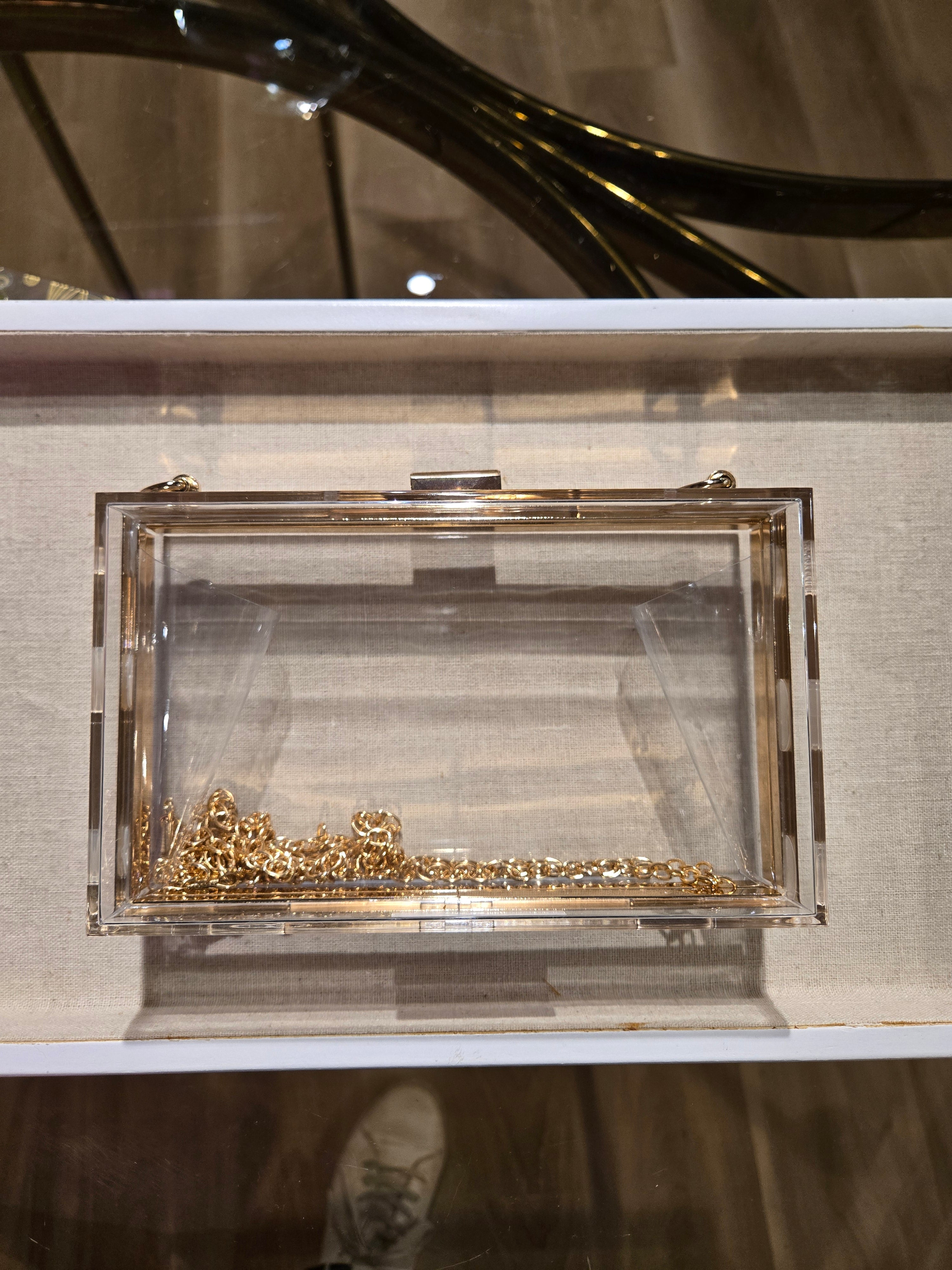 Clear Clutch Purse for Women - Fashionable Transparent Handbag for Parties, Concerts & Events - Trendy See-Through Evening Bag
