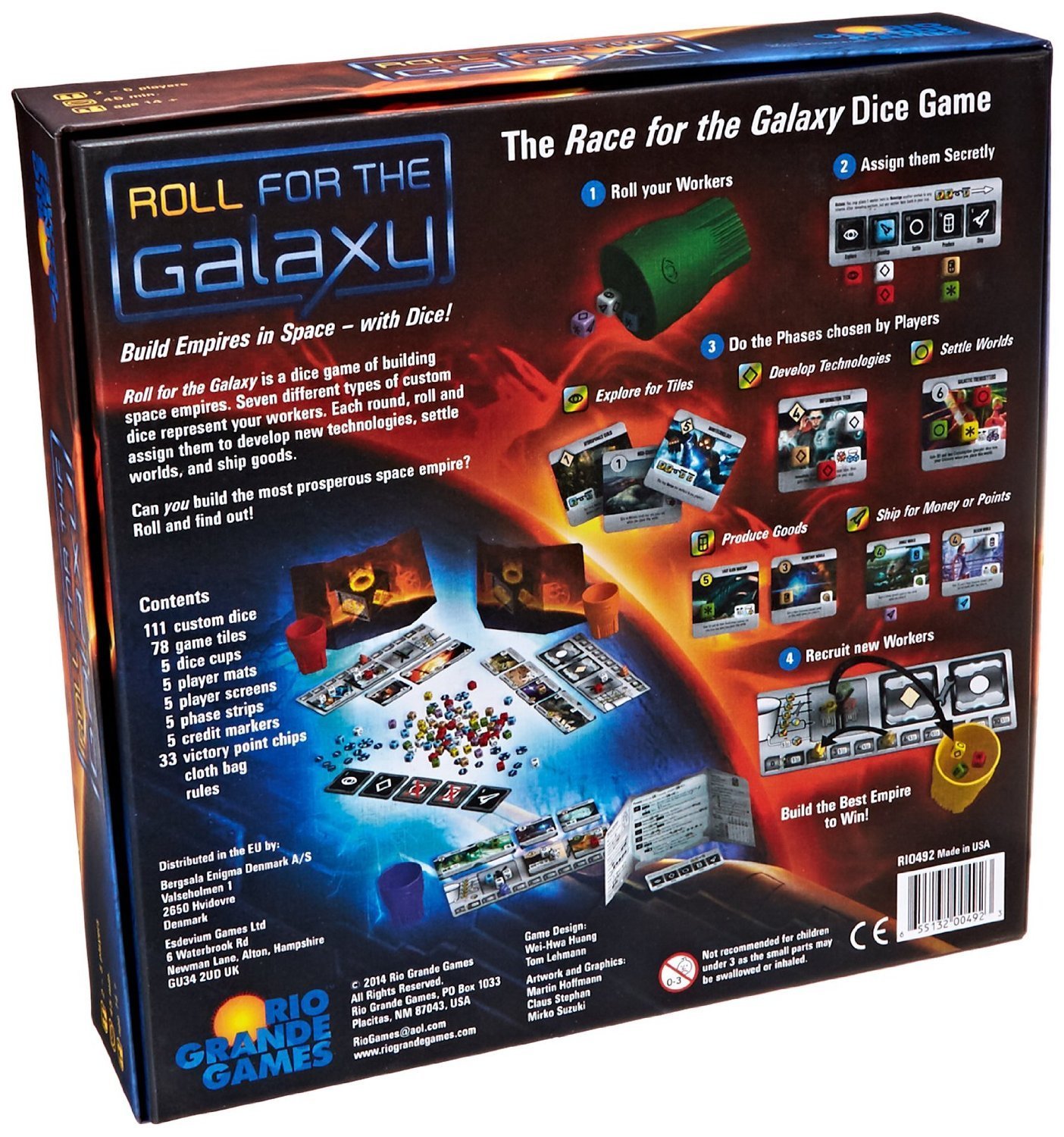 Roll for The Galaxy Board Game by Rio Grande Games - Strategic Space Empire Building Game for Adults & Teens - Perfect for Game Nights & Family Gatherings
