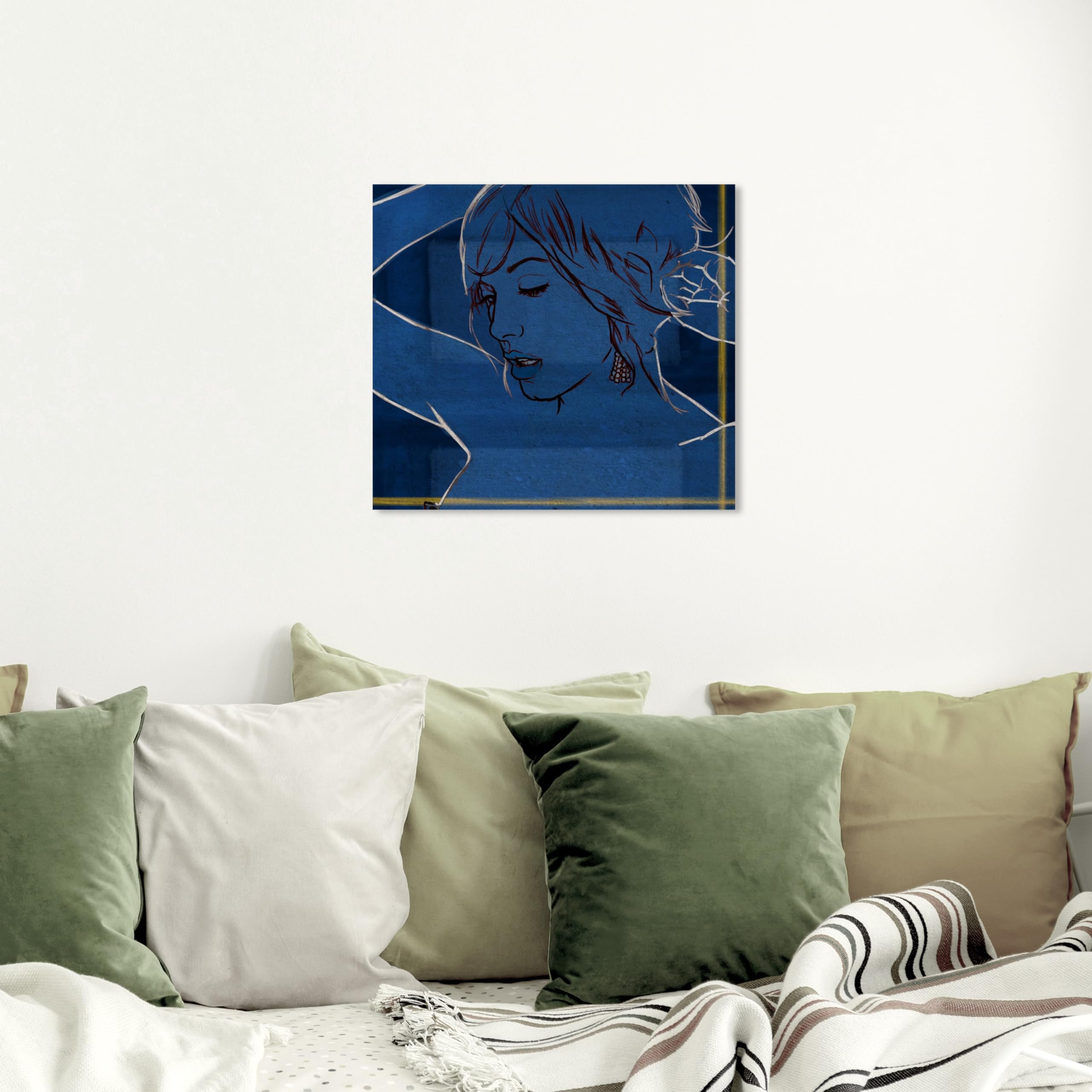 Oliver Gal Artist Co. Fashion & Glam Wall Art Canvas Print - 20x20 Inch Blue & Black Modern Home Decor - Perfect for Living Room, Bedroom & Office Wall Decoration