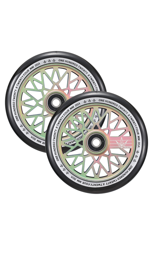Envy Diamond Hollow Core Wheels 120mm - MOS/Black - Premium Longboard & Skateboard Wheels for Smooth Cruising and Street Riding