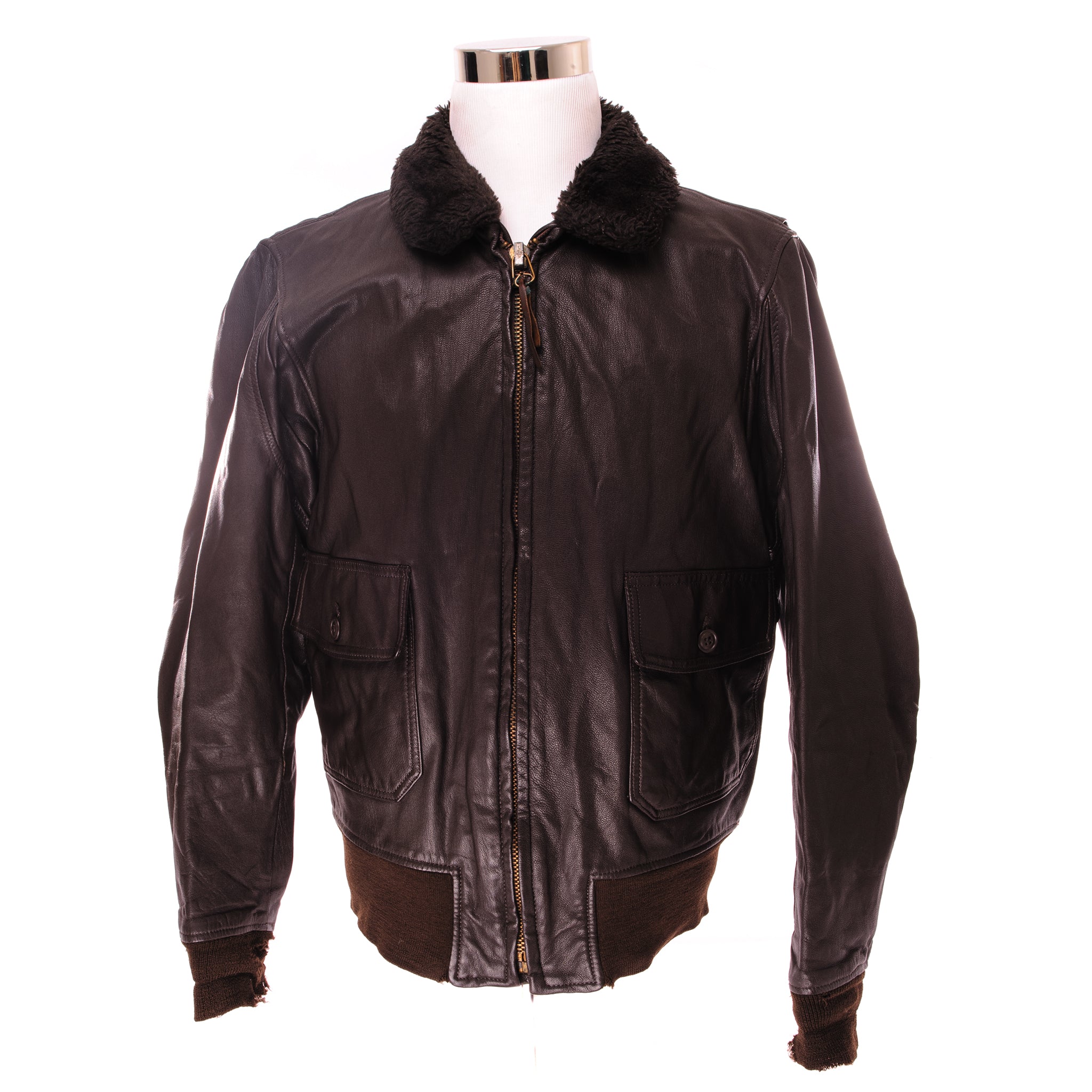 Vintage US Navy Cooper Leather Flight Jacket Type G-1 Size 42L - Genuine Leather Bomber Jacket for Men - Made in USA - Perfect for Aviation Enthusiasts & Military Collectors