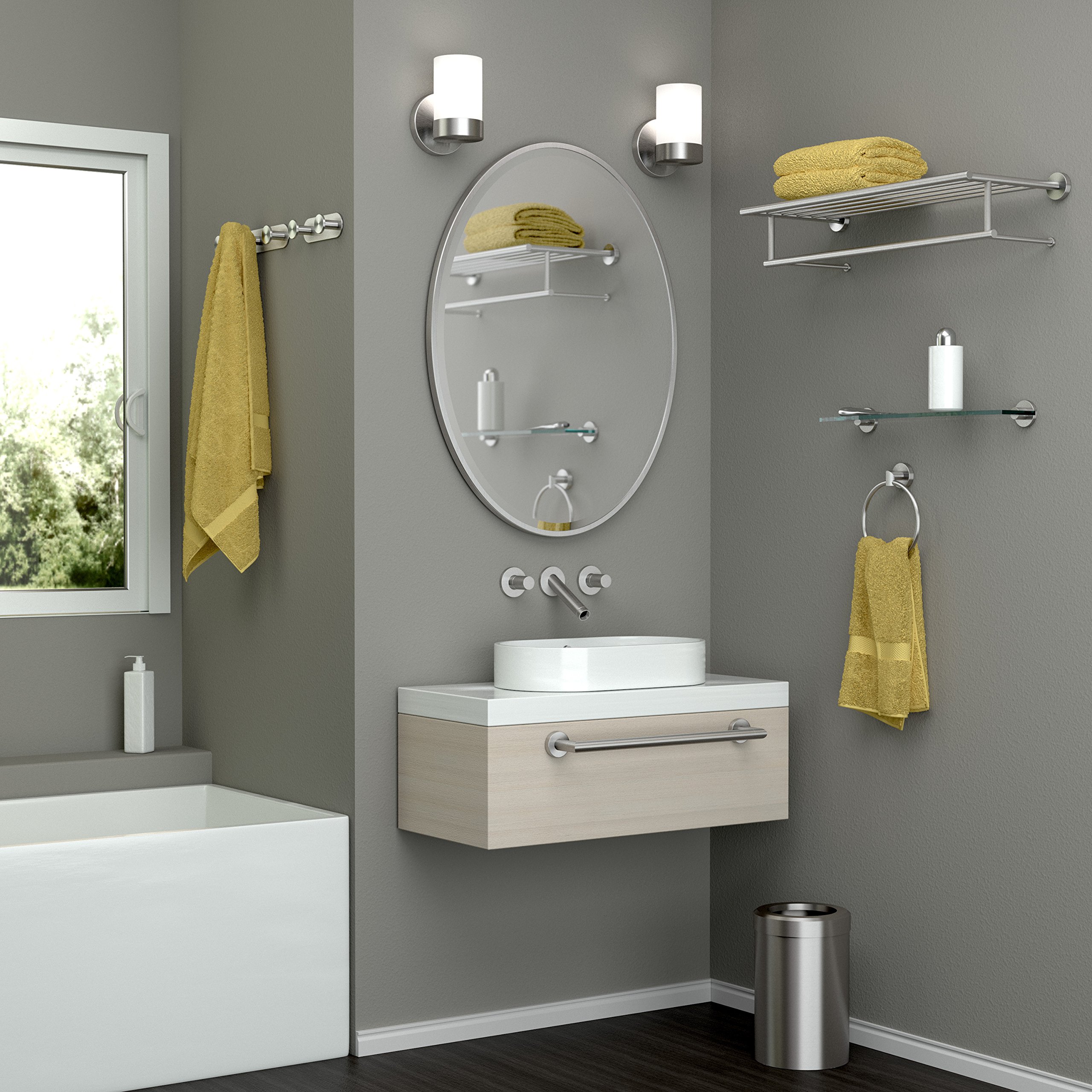 Gatco 4647 Modern Minimalist Towel Rack - 25.75