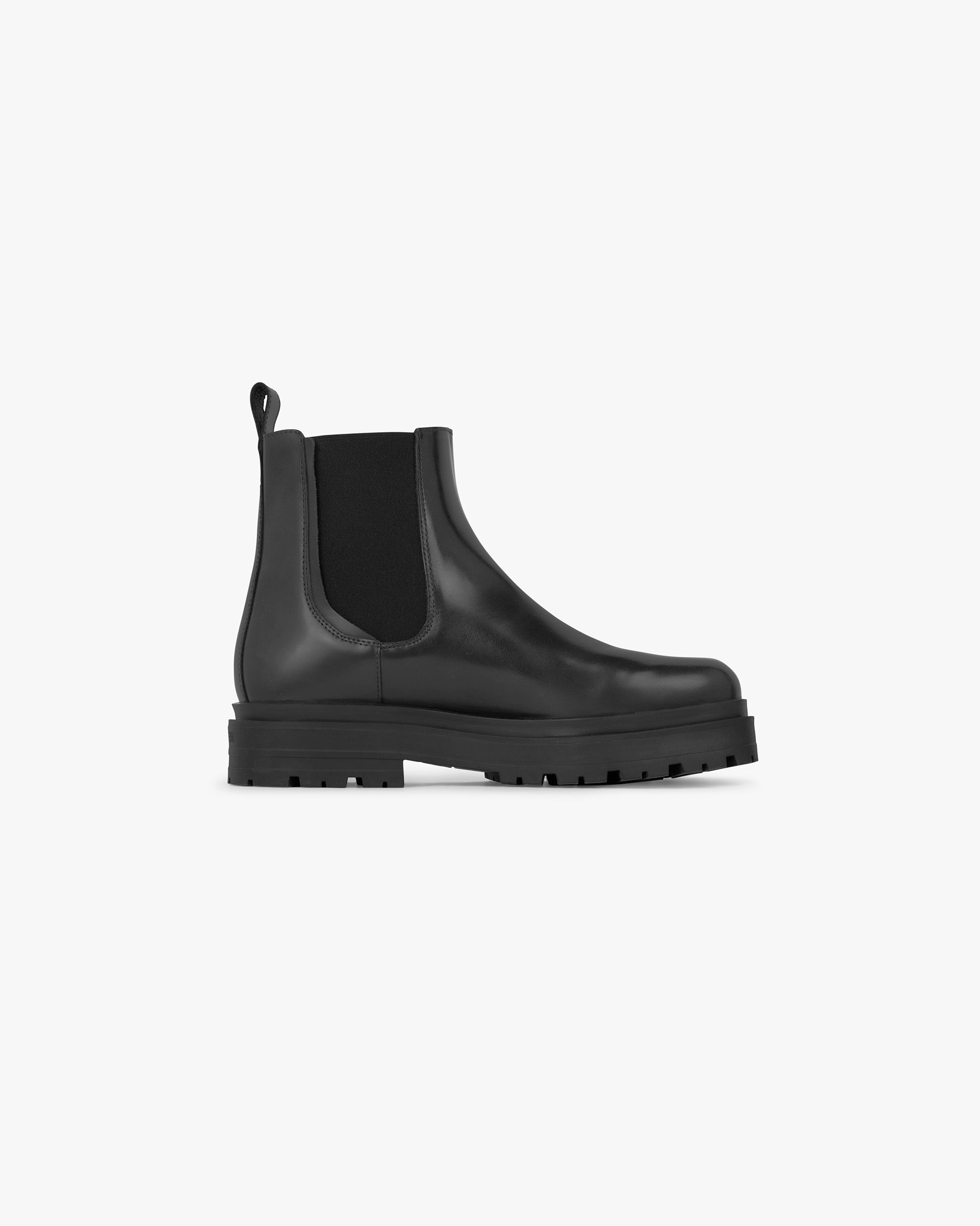 Premium Work Boots for Men - Pull Up Leather Construction in Off Black - Durable & Comfortable for Construction, Landscaping & Outdoor Work