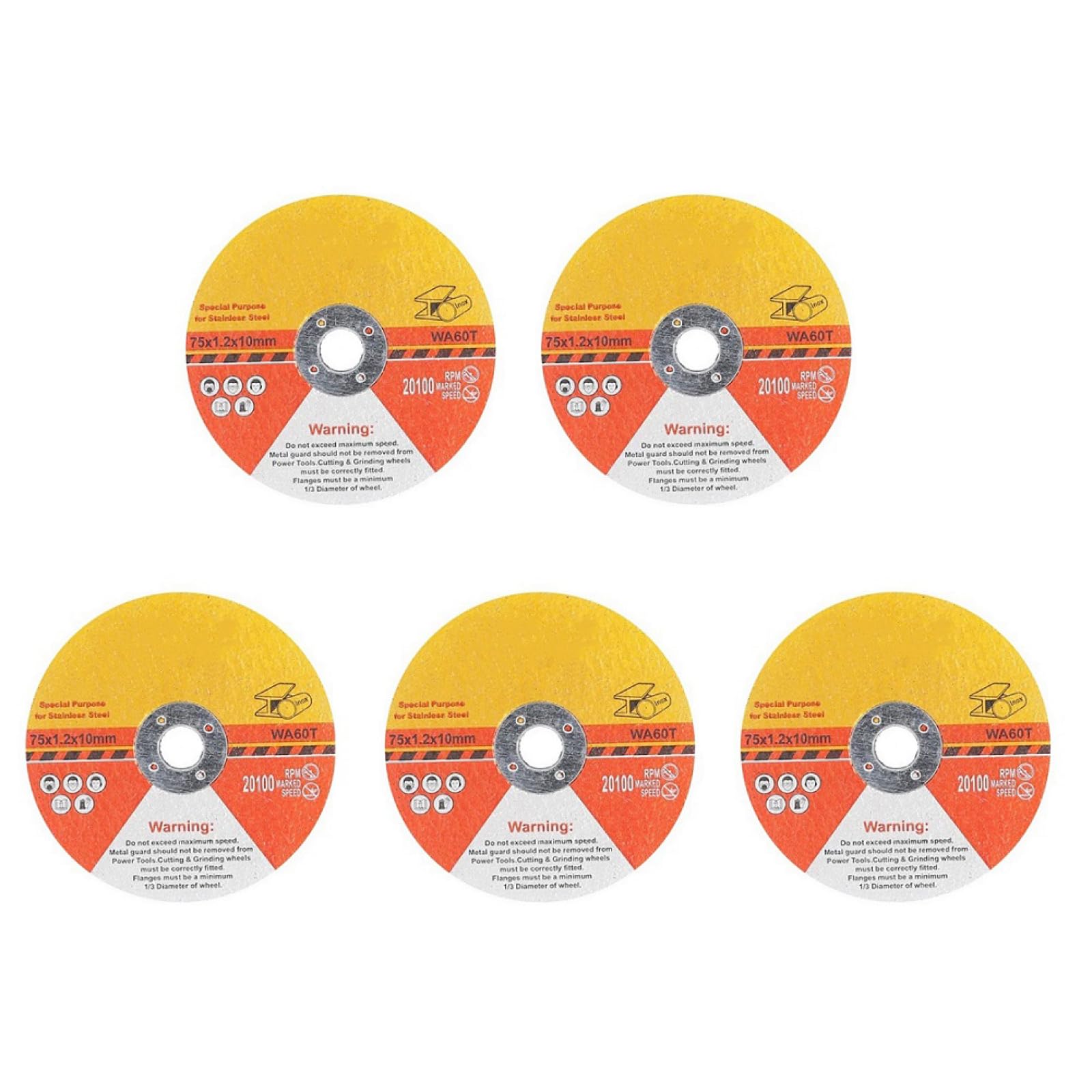 5PCS 75mm Circular Resin Saw Blade Grinding Wheel Cutting Disc - Fiber Reinforced for Angle Grinder & Power Tools - Perfect for Metal, Wood & Stone Cutting - DIY & Professional Use