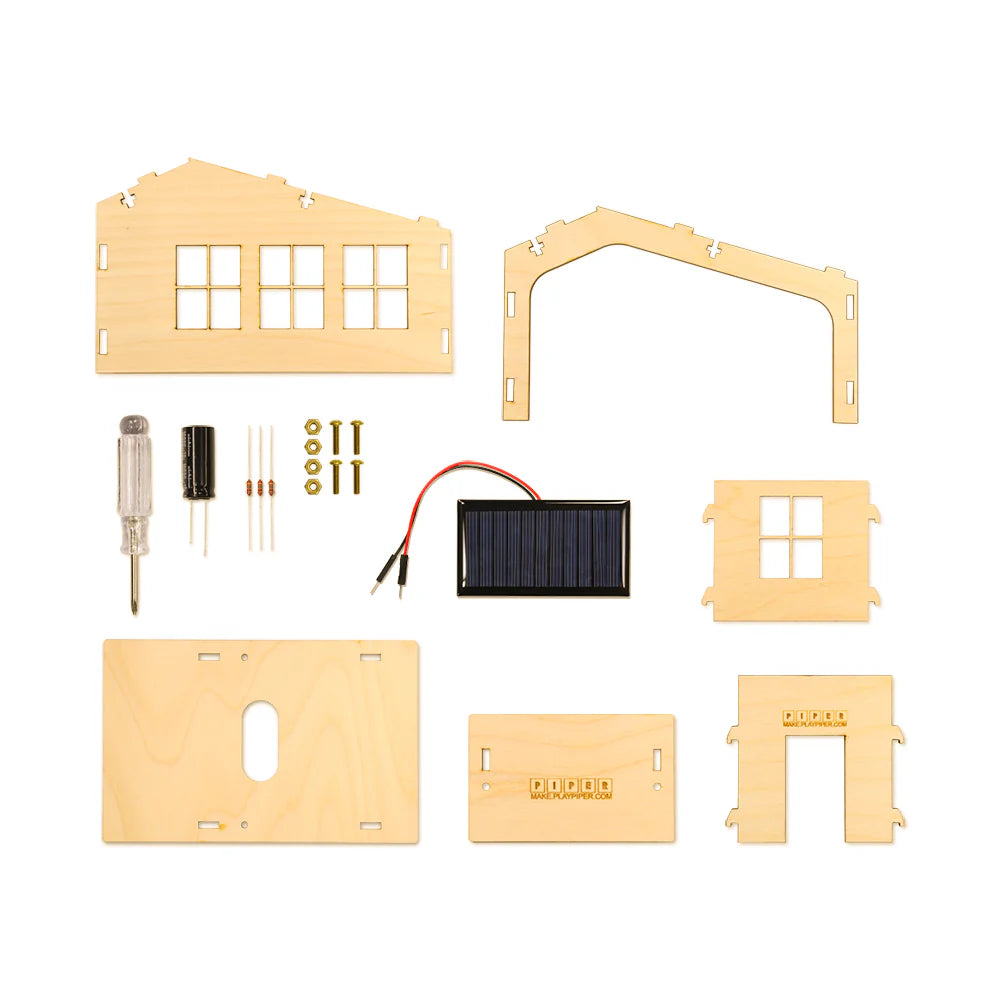 Piper Make Solar House Kit - DIY Solar Powered House Model for Kids & Teens - STEM Learning Toy for Science Projects & Renewable Energy Education - Perfect for Home, Classroom & Science Fairs