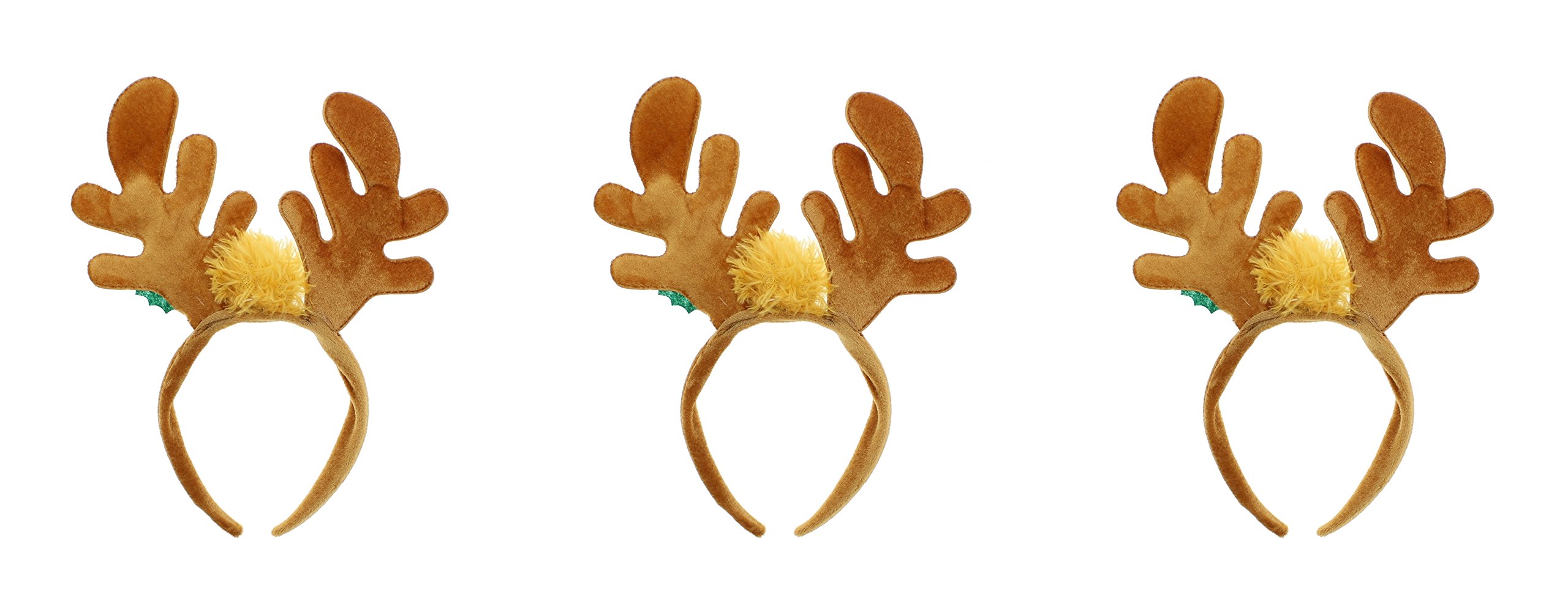 Zac's Alter Ego Pack of 3 Christmas Headbands - Festive Holiday Hair Accessories for Women, Men & Kids - Perfect for Christmas Parties, Family Photos & Holiday Celebrations