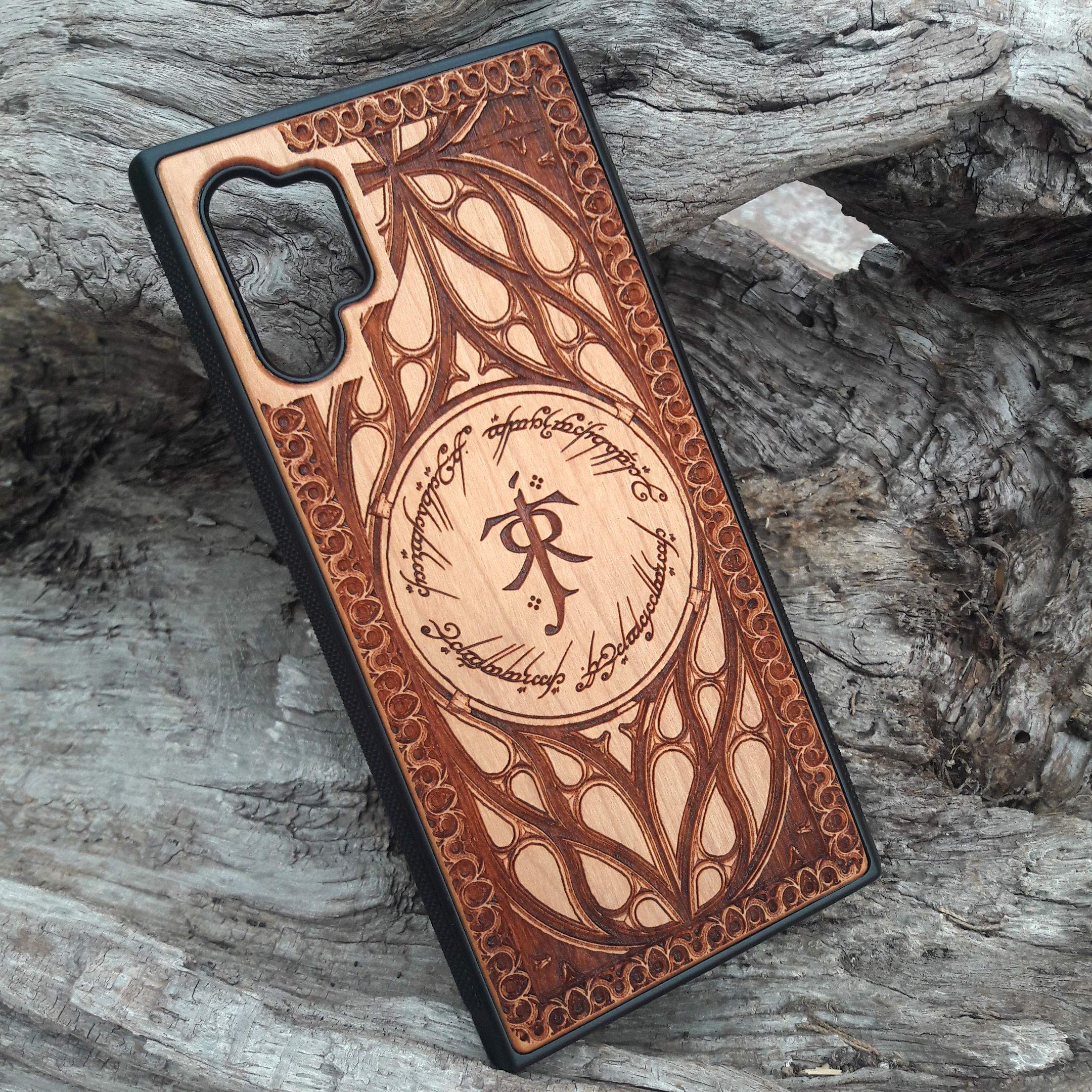 Premium Laser Engraved Wood Phone Case for iPhone 16/15/14/13/12/11 Pro Max/Mini & Galaxy S25/S24/S23/S22/S21/S20 Ultra Plus - Eco-Friendly Slim Durable Wooden Cover - Perfect for Outdoor, Travel & Everyday Protection