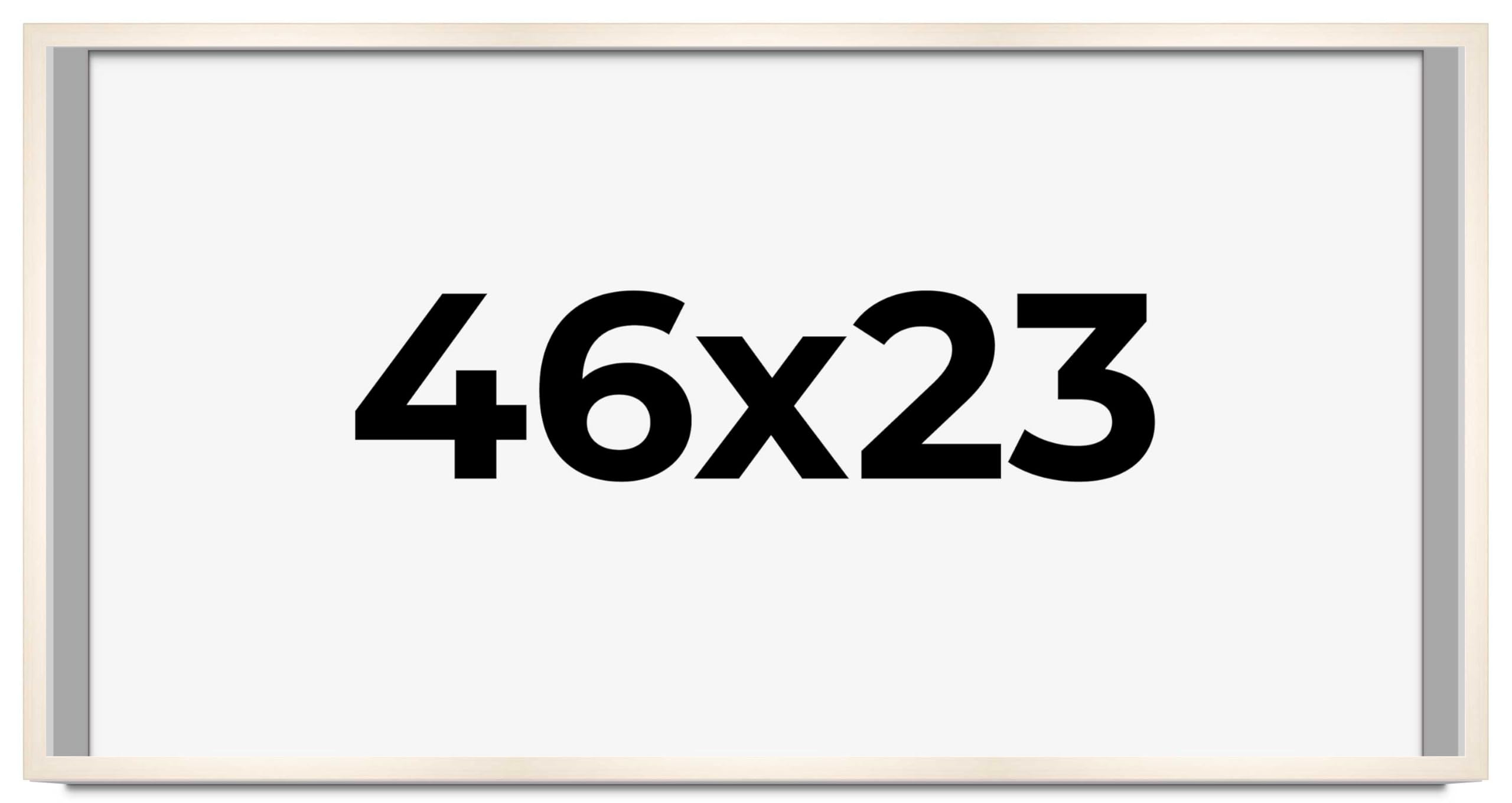 CountryArtHouse 46x23 Inch Whitewashed Solid Wood Picture Frame with UV Acrylic Plexiglass - 0.8125 Inch Moulding Width - Acid-Free Foam Backing & Hanging Hardware - Perfect for Wall Art, Family Photos & Home Decor